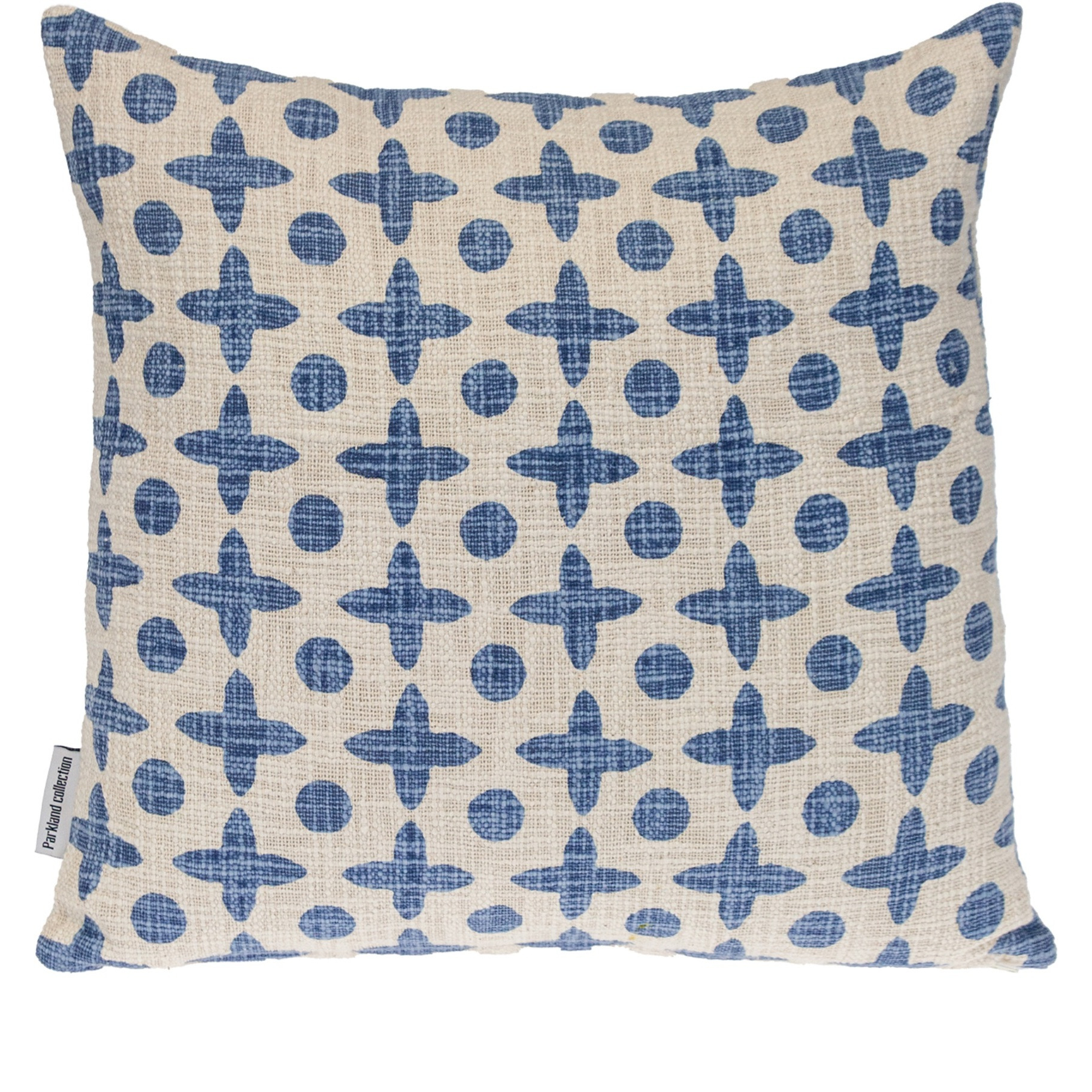 Parkland Collection Transitional Print Blue Square 18" x 18" Pillow