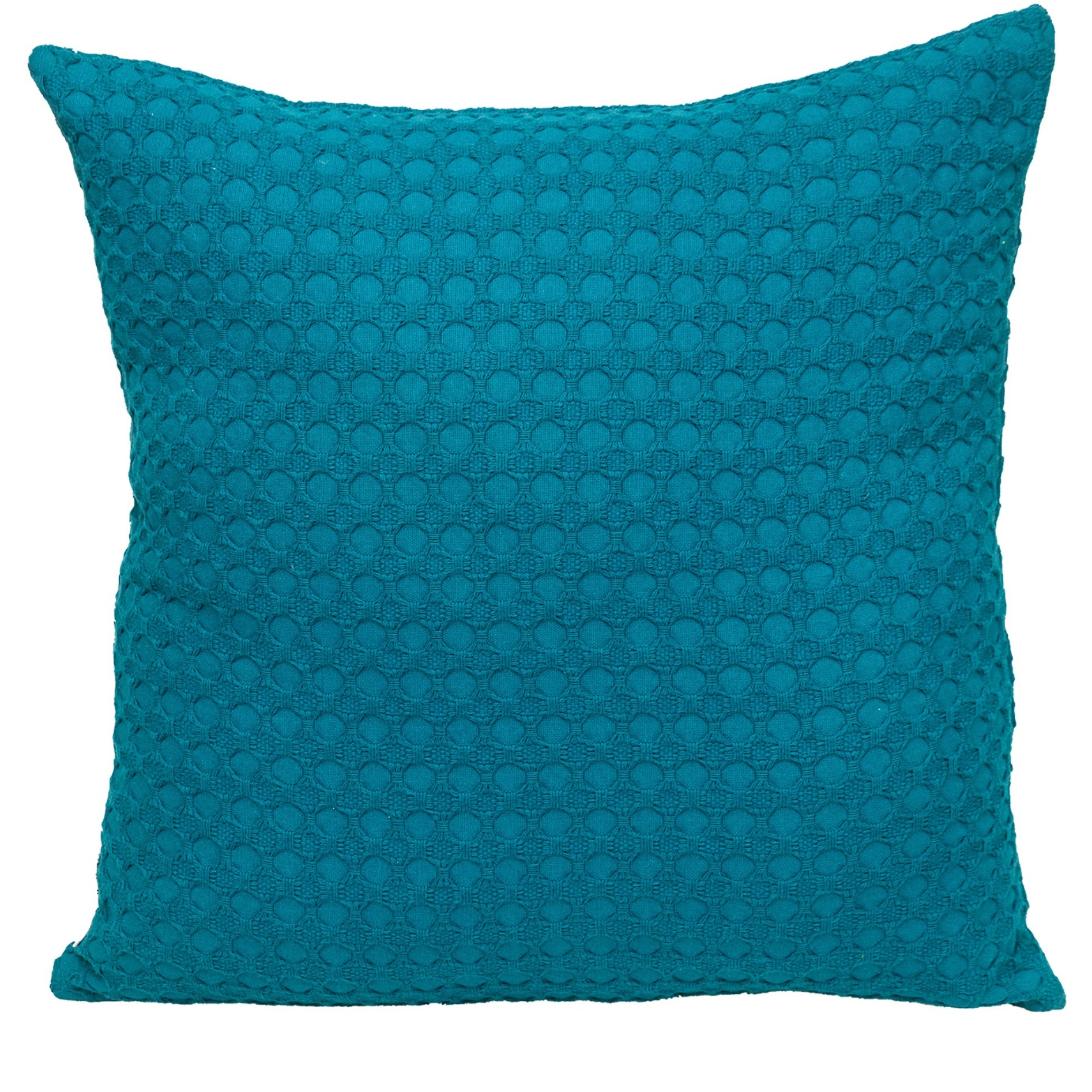 Parkland Collection Transitional Solid Blue Square 20" x 20" Pillow