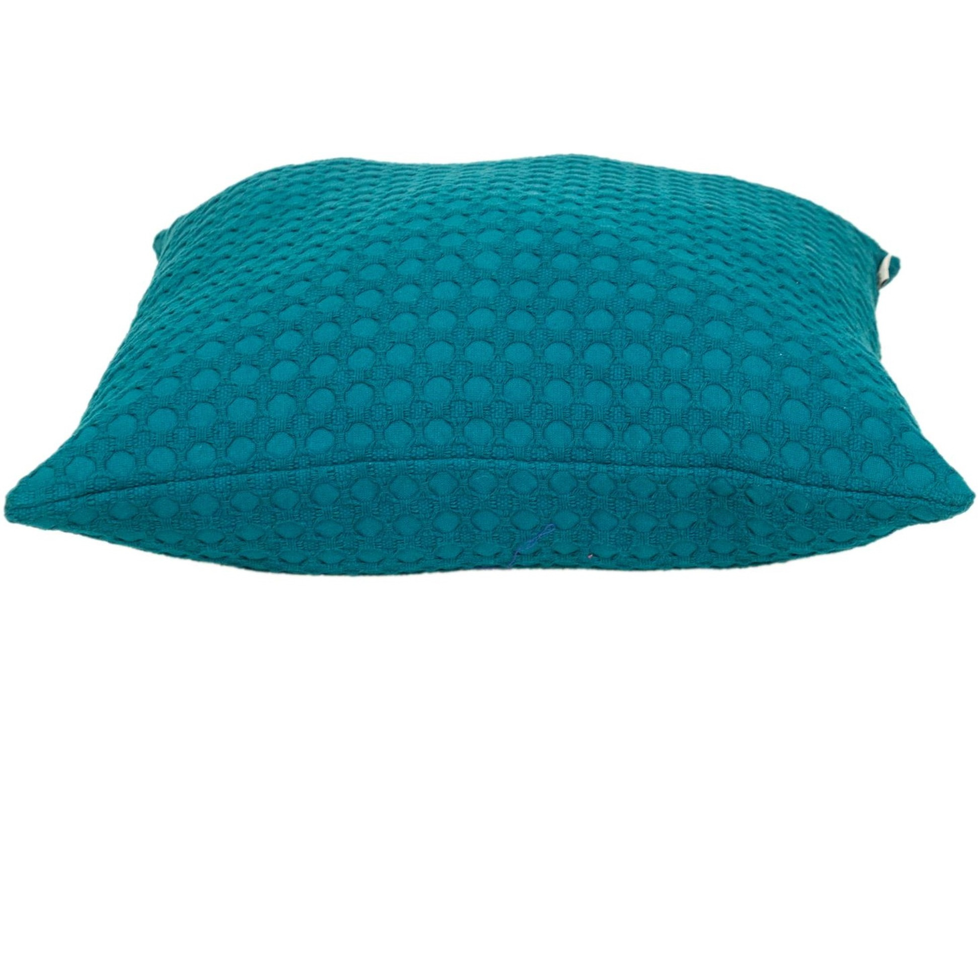 Parkland Collection Transitional Solid Blue Square 20" x 20" Pillow