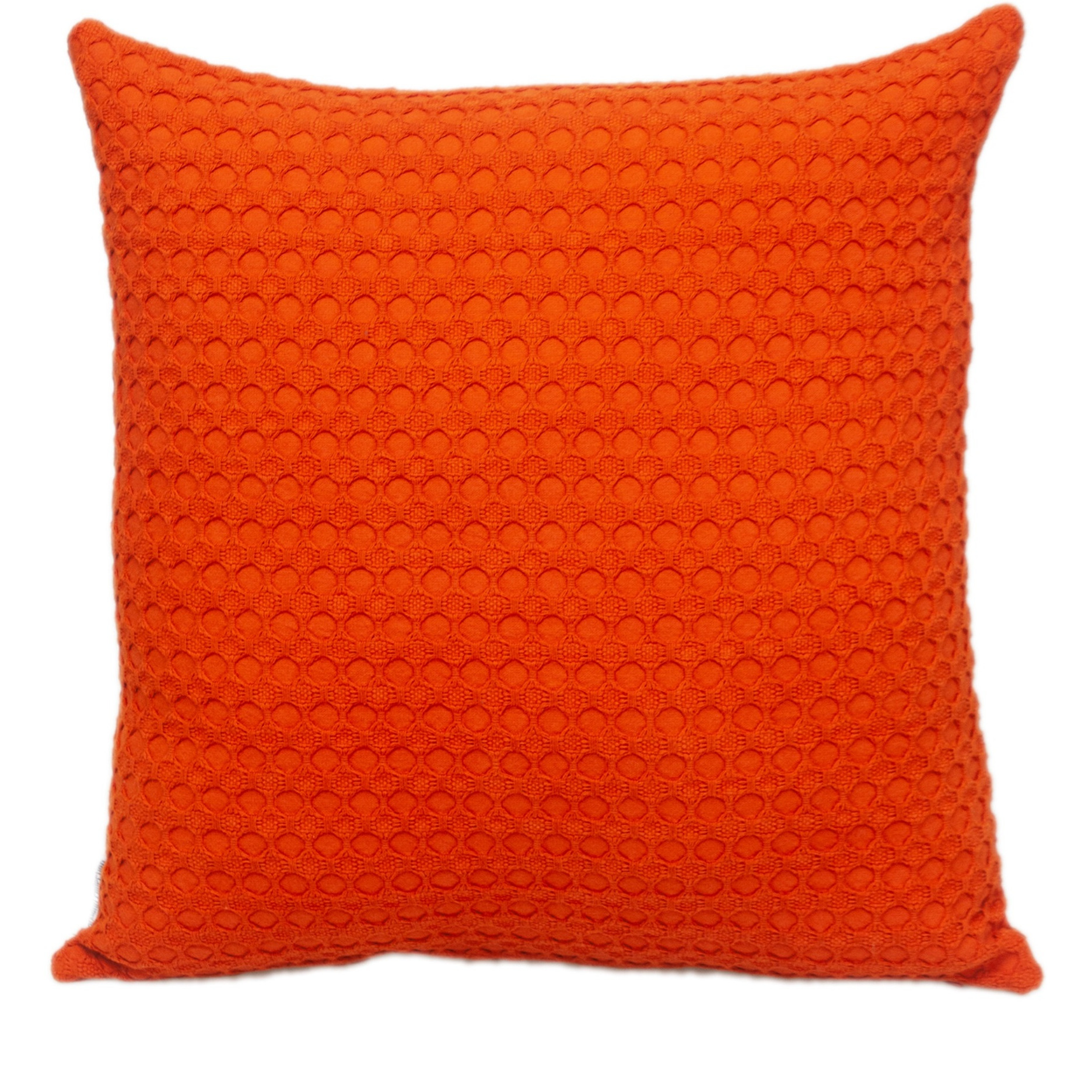 Parkland Collection Transitional Solid Orange Square 20" x 20" Pillow