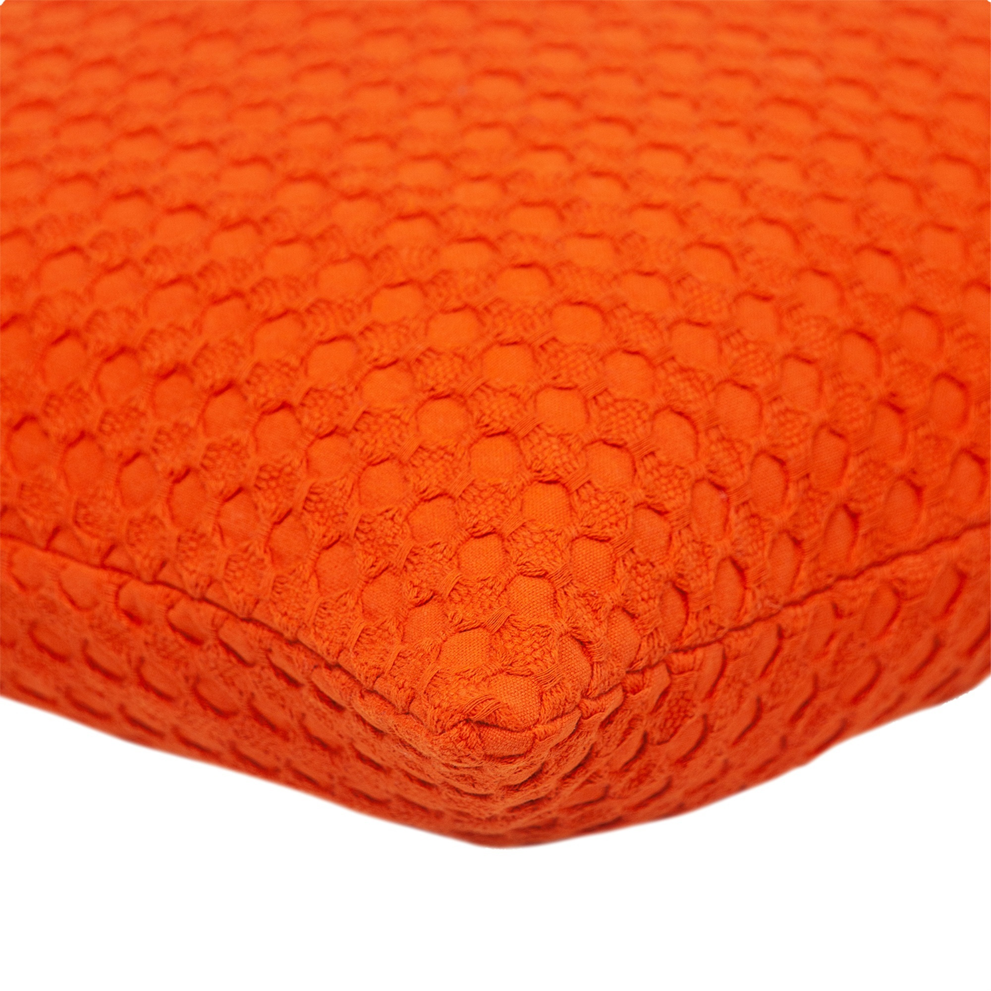Parkland Collection Transitional Solid Orange Square 20" x 20" Pillow