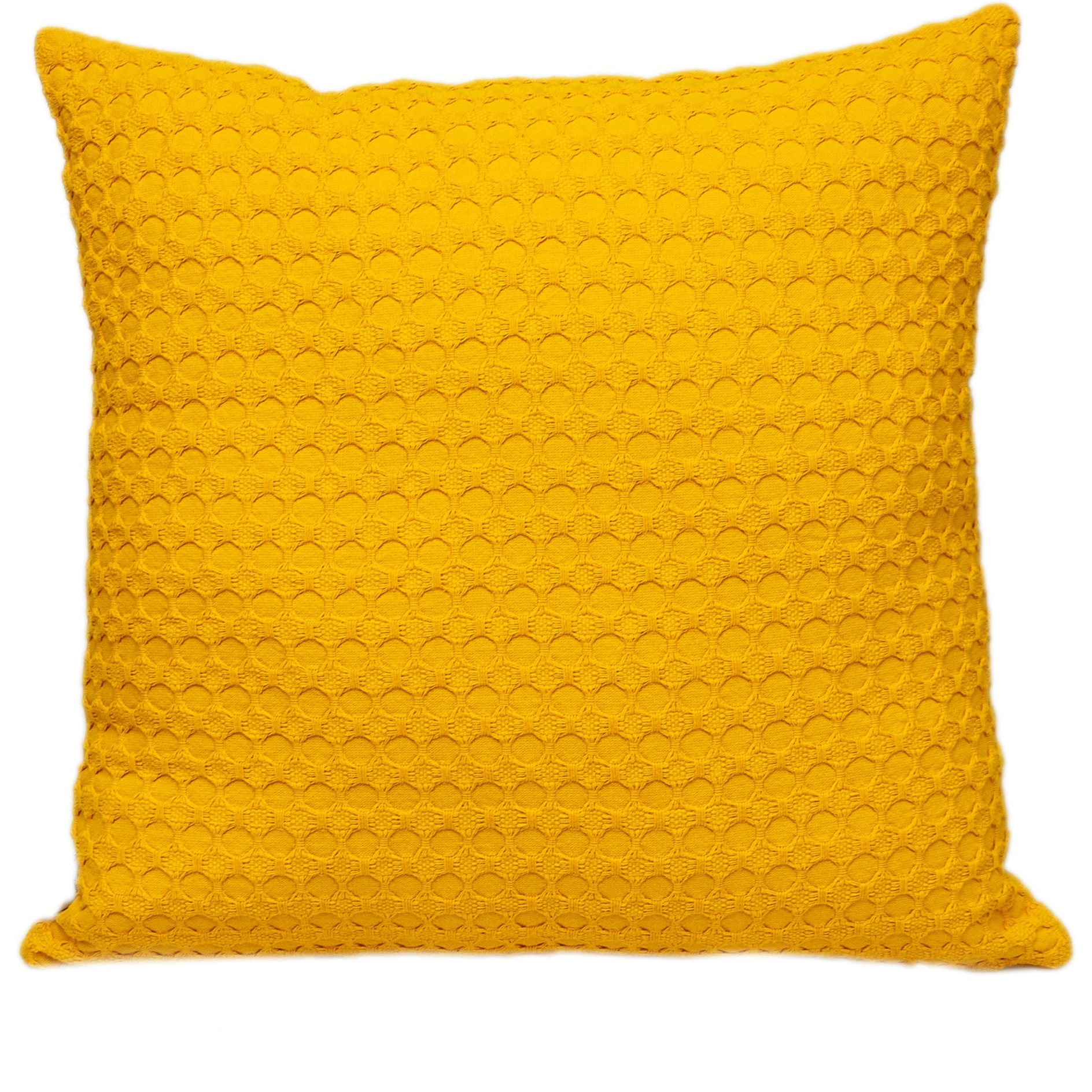 Parkland Collection Transitional Solid Yellow Square 20" x 20" Pillow