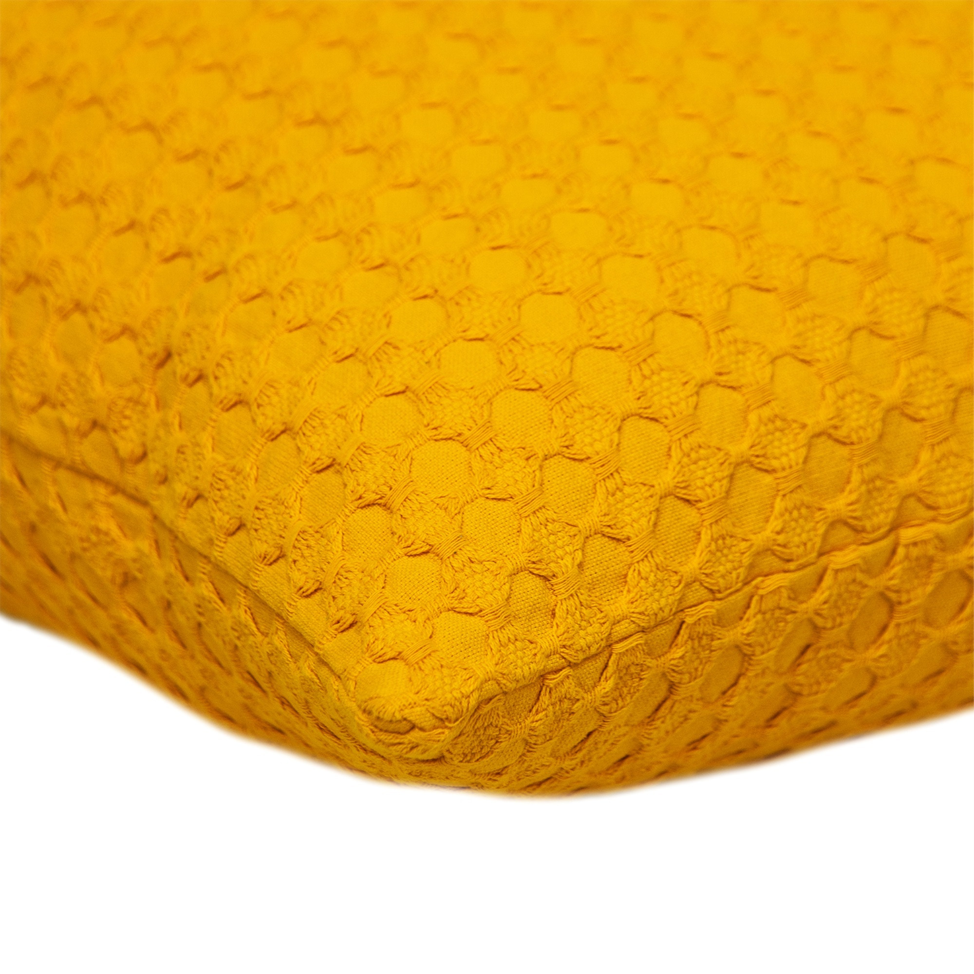 Parkland Collection Transitional Solid Yellow Square 20" x 20" Pillow
