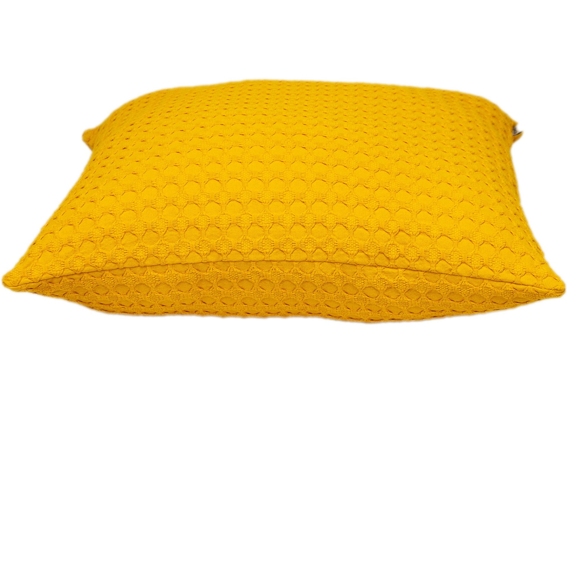 Parkland Collection Transitional Solid Yellow Square 20" x 20" Pillow