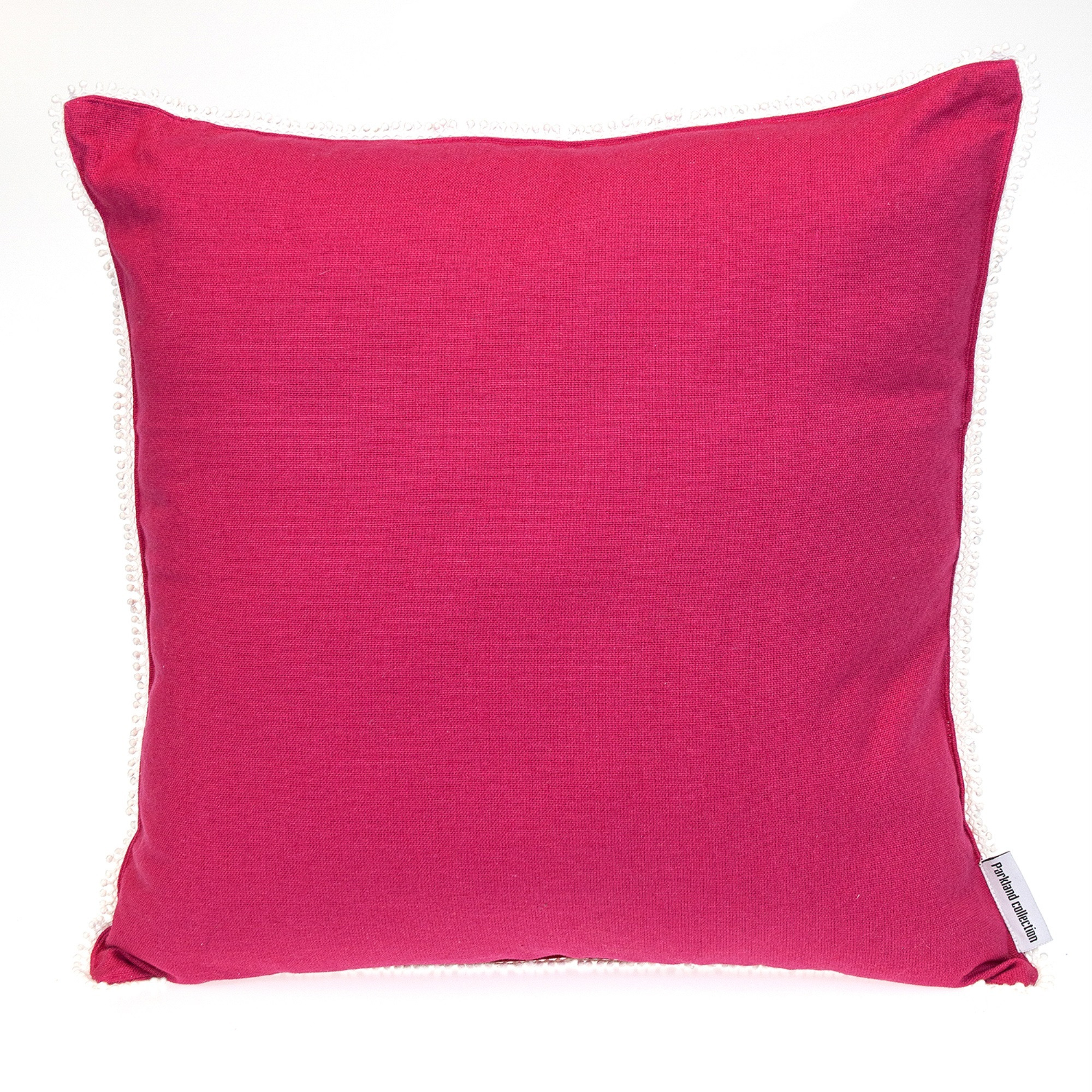 Parkland Collection Transitional Solid Pink Square 16" x 16" Pillow