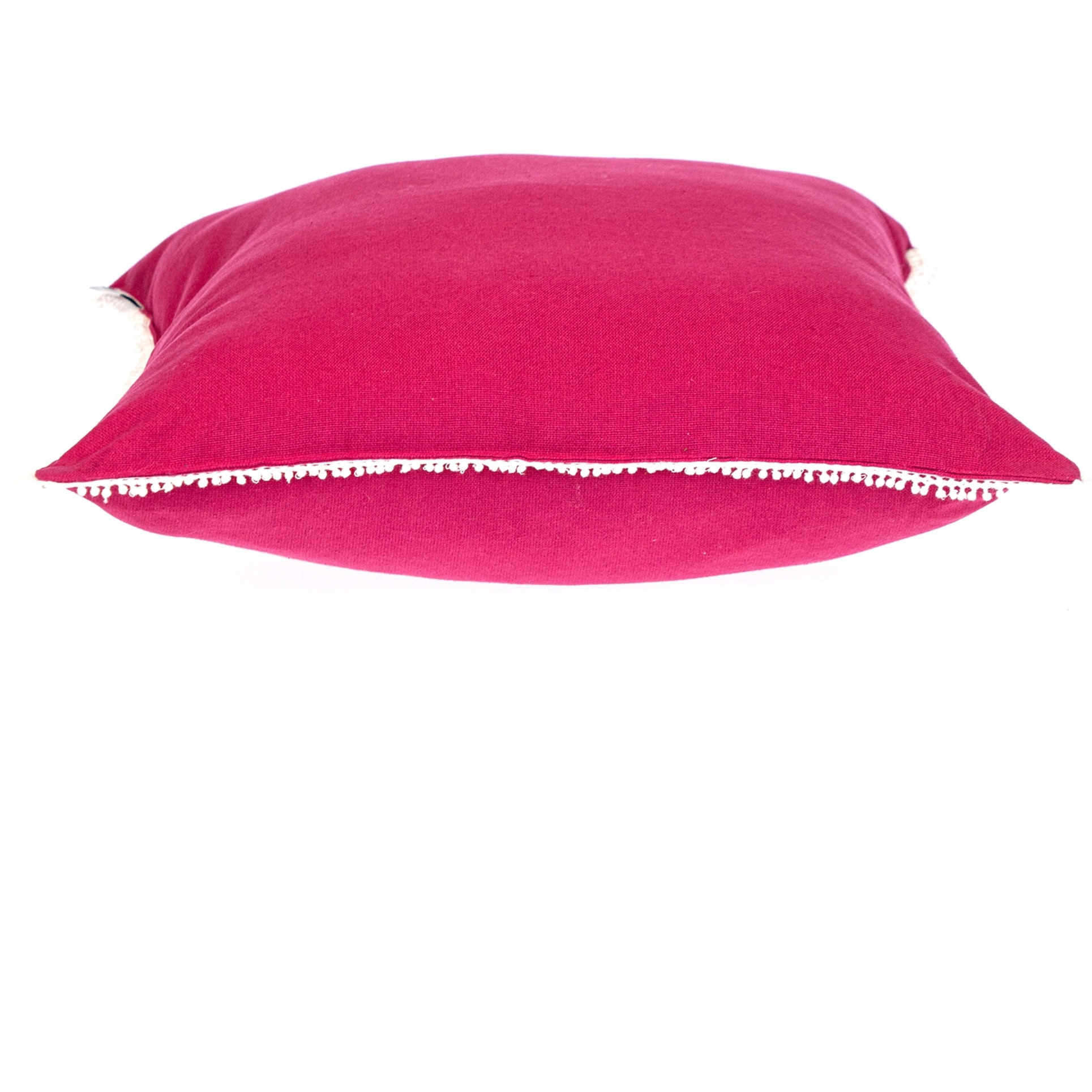 Parkland Collection Transitional Solid Pink Square 16" x 16" Pillow