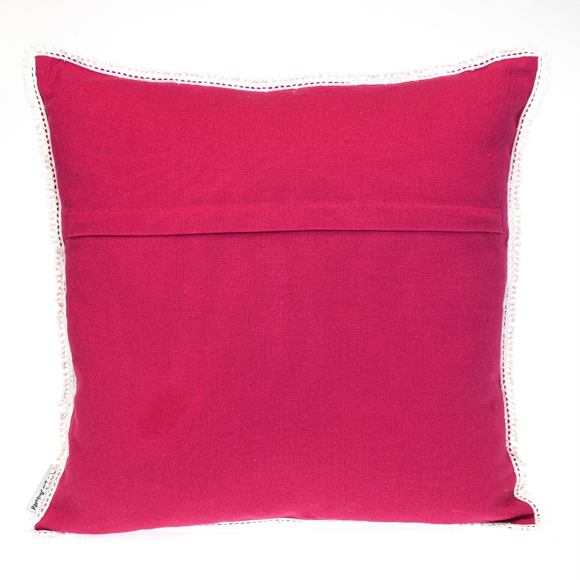 Parkland Collection Transitional Solid Pink Square 16" x 16" Pillow