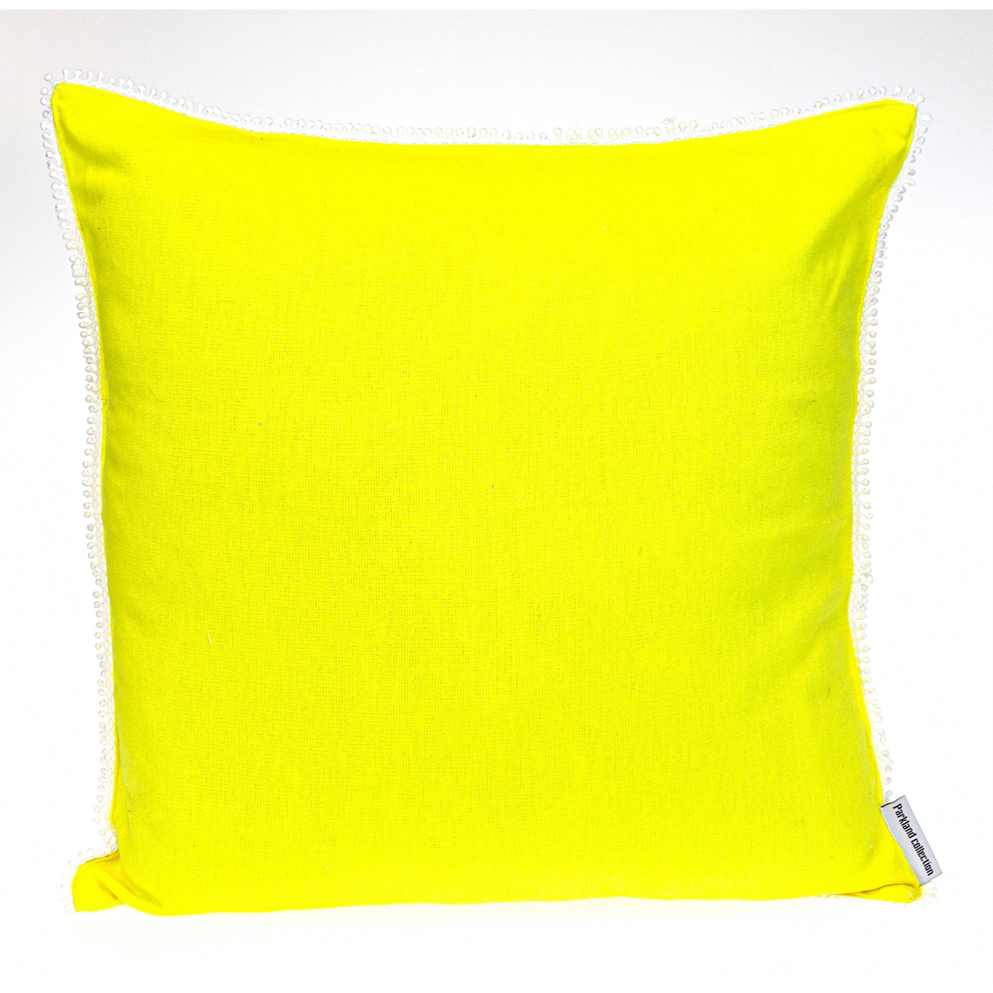 Parkland Collection Transitional Solid Yellow Square 20" x 20" Pillow