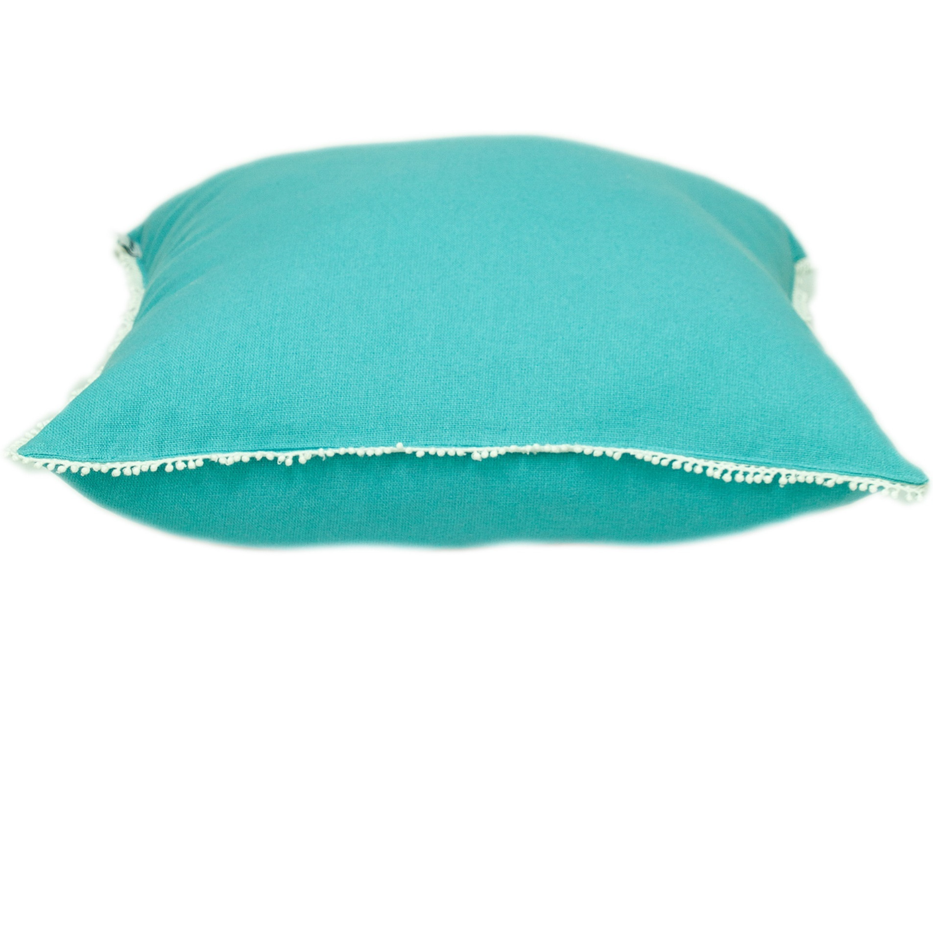 Parkland Collection Transitional Solid Blue Square 20" x 20" Pillow