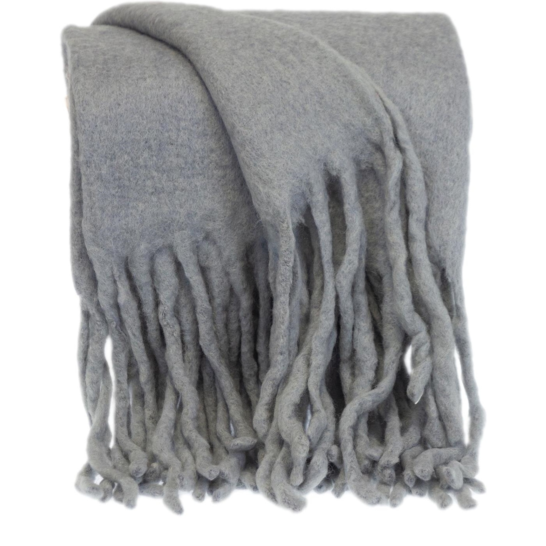 Parkland Collection Nagar Transitional Gray 52" x 67" Woven Handloom Throw