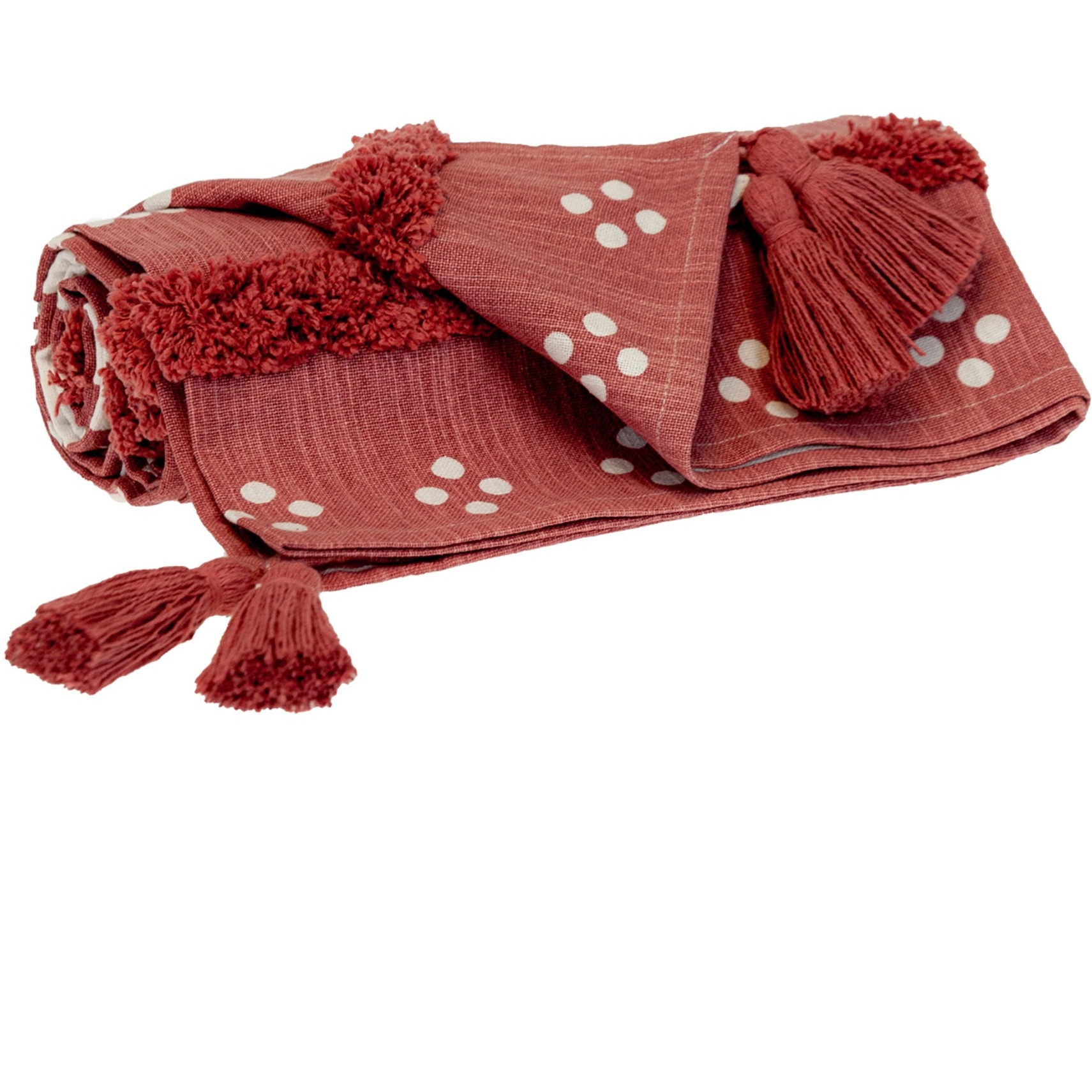Parkland Collection Transitional Stripes and Dots Pink 50" x 60" Throw