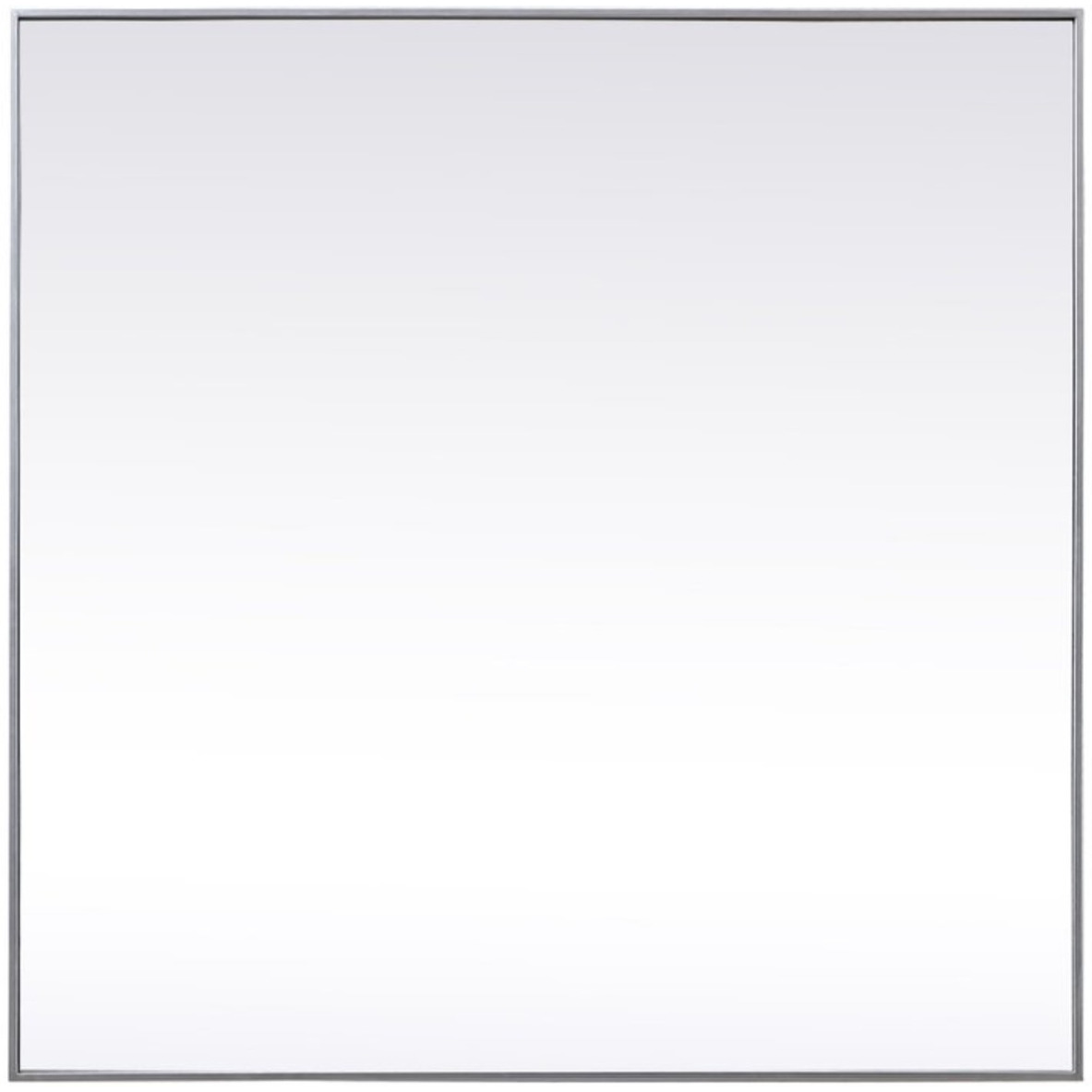 Metal Frame Square Mirror 48 inch in Silver