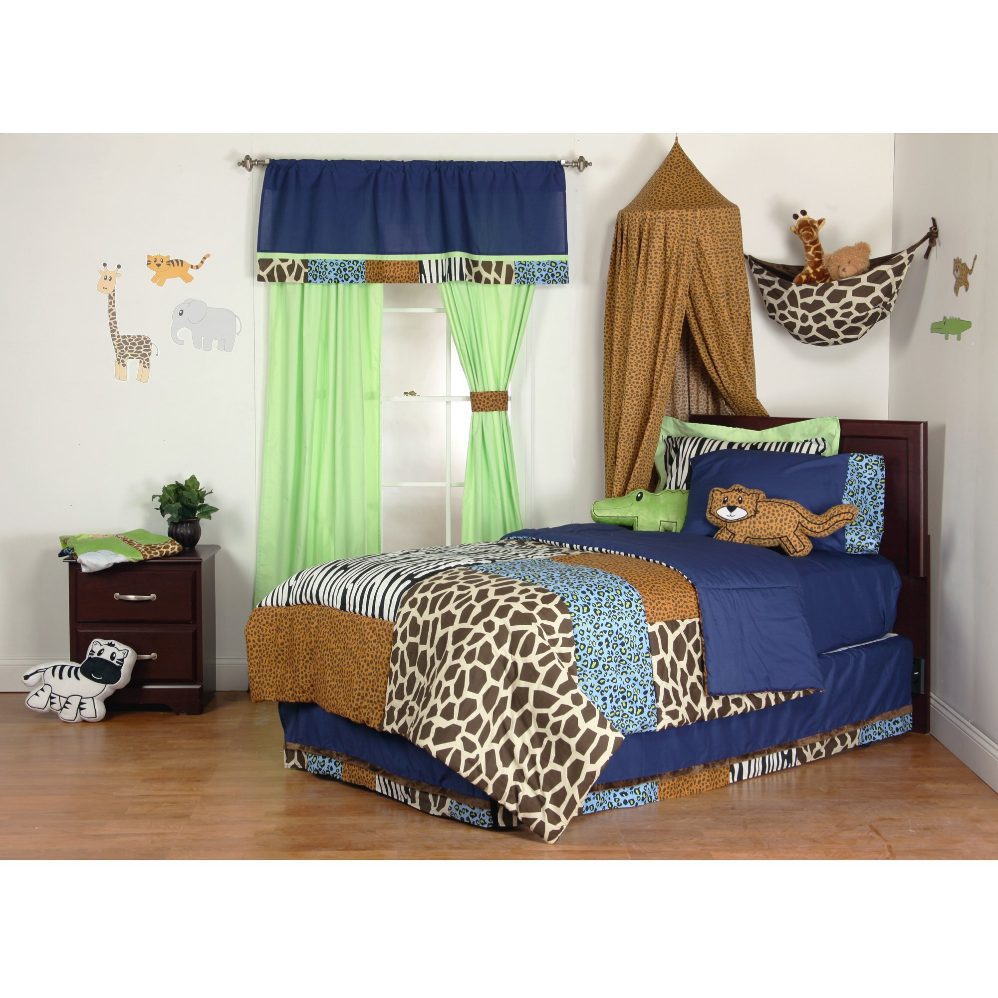 Jazzie Jungle Boy - Full Bed Skirt