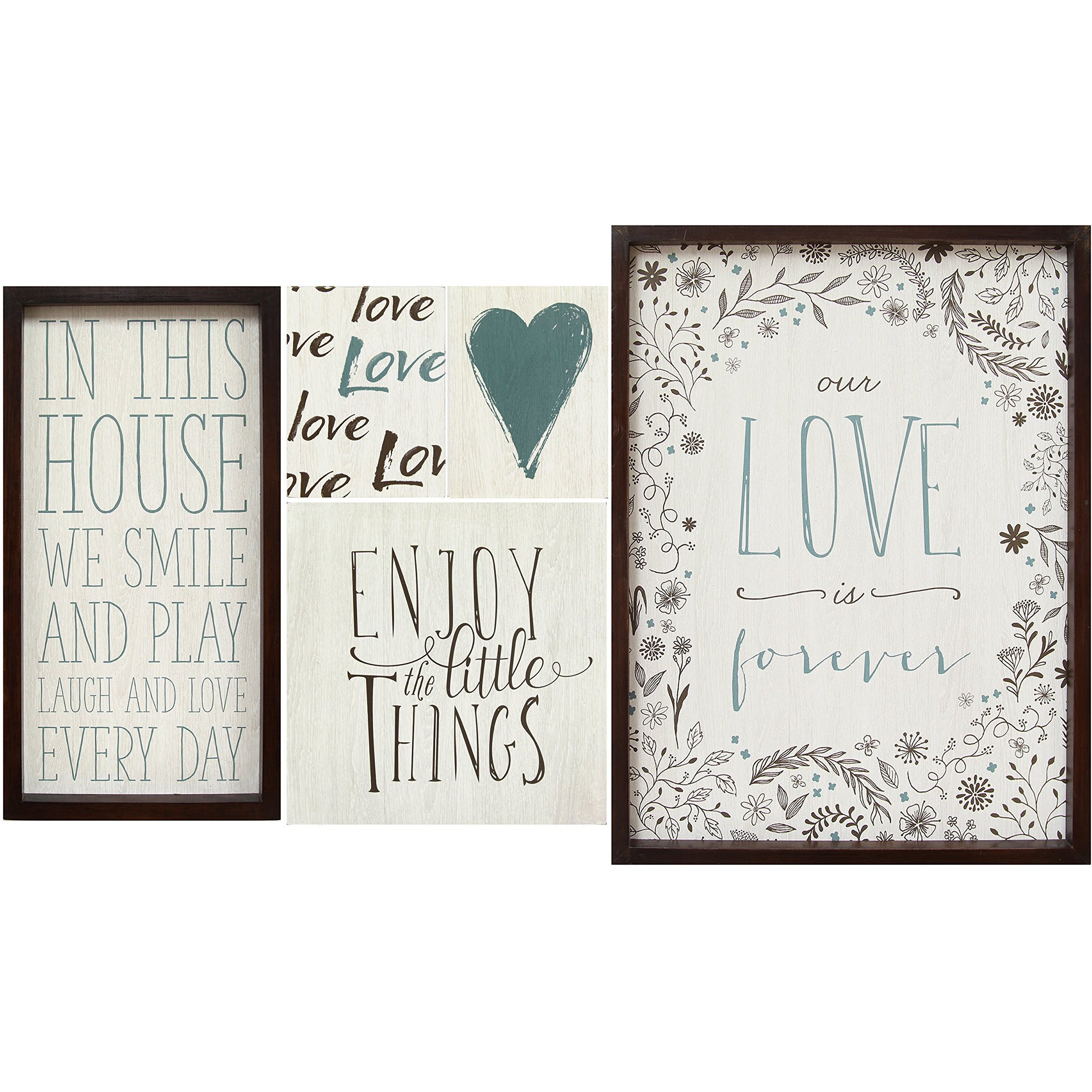 Stratton Home Dcor Love is Forever Wall Art (Set of 5)