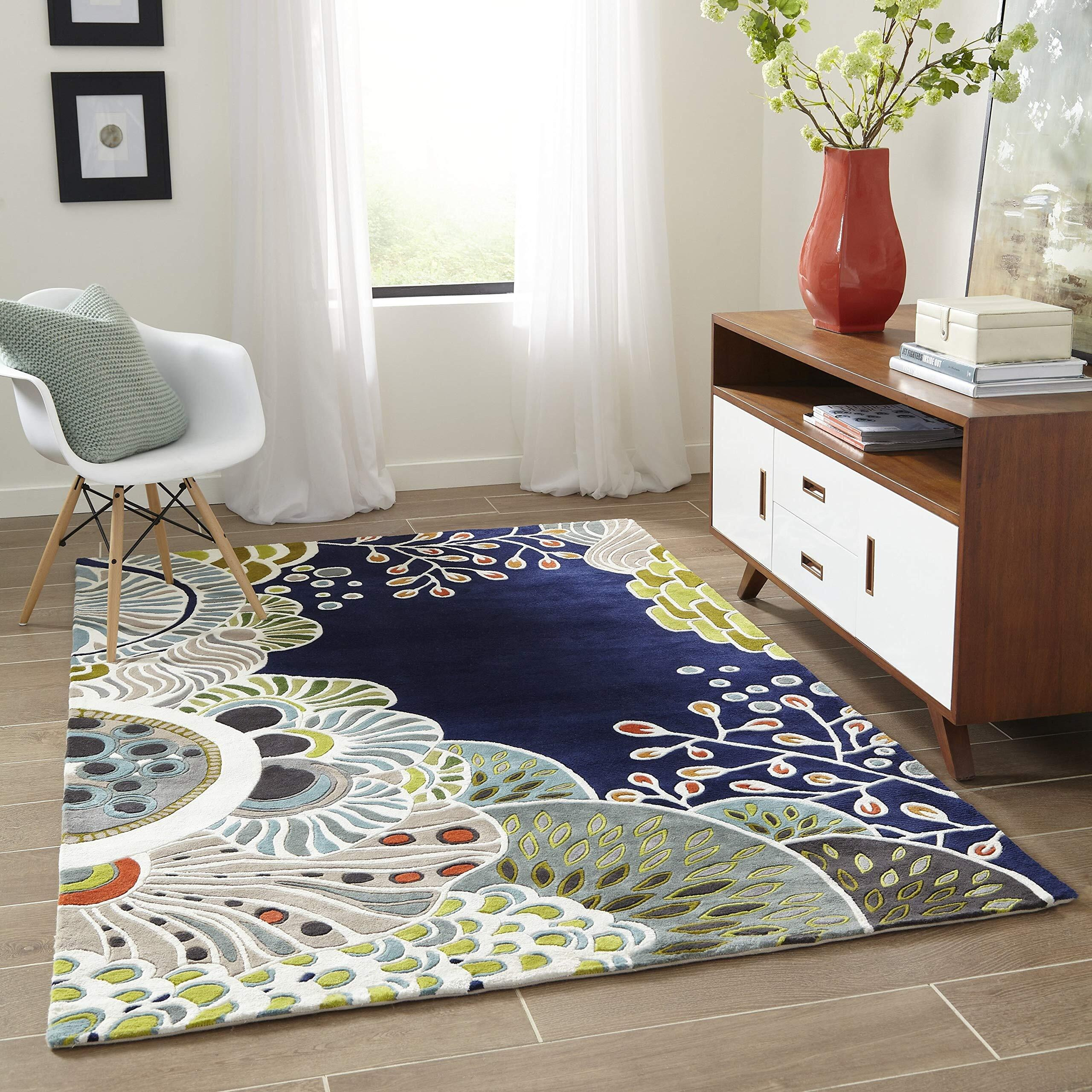 Momeni_NEW WAVE COLLECTION_NW146_NAVYsize3'6&quotx5'6"