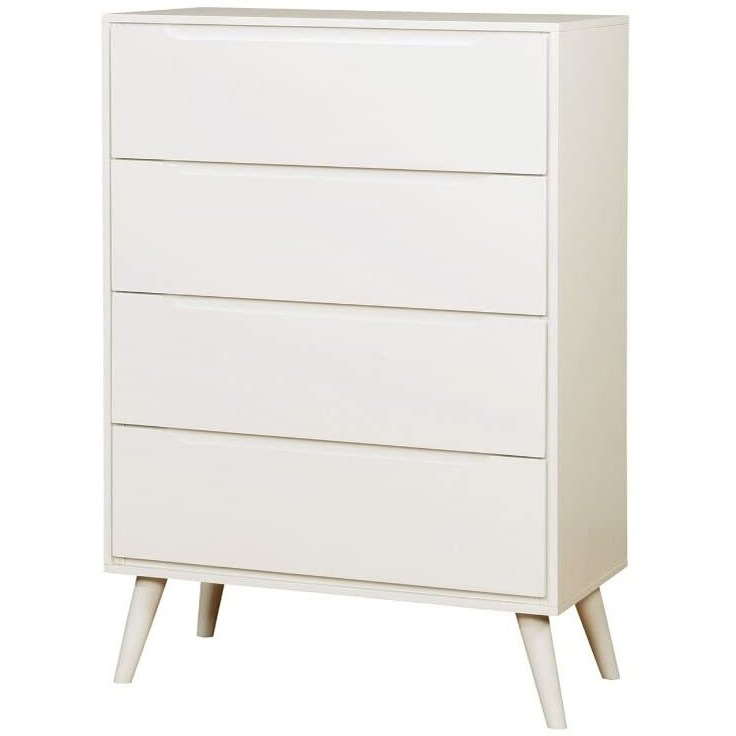 Mid Century Modern Style Wooden Chest, White