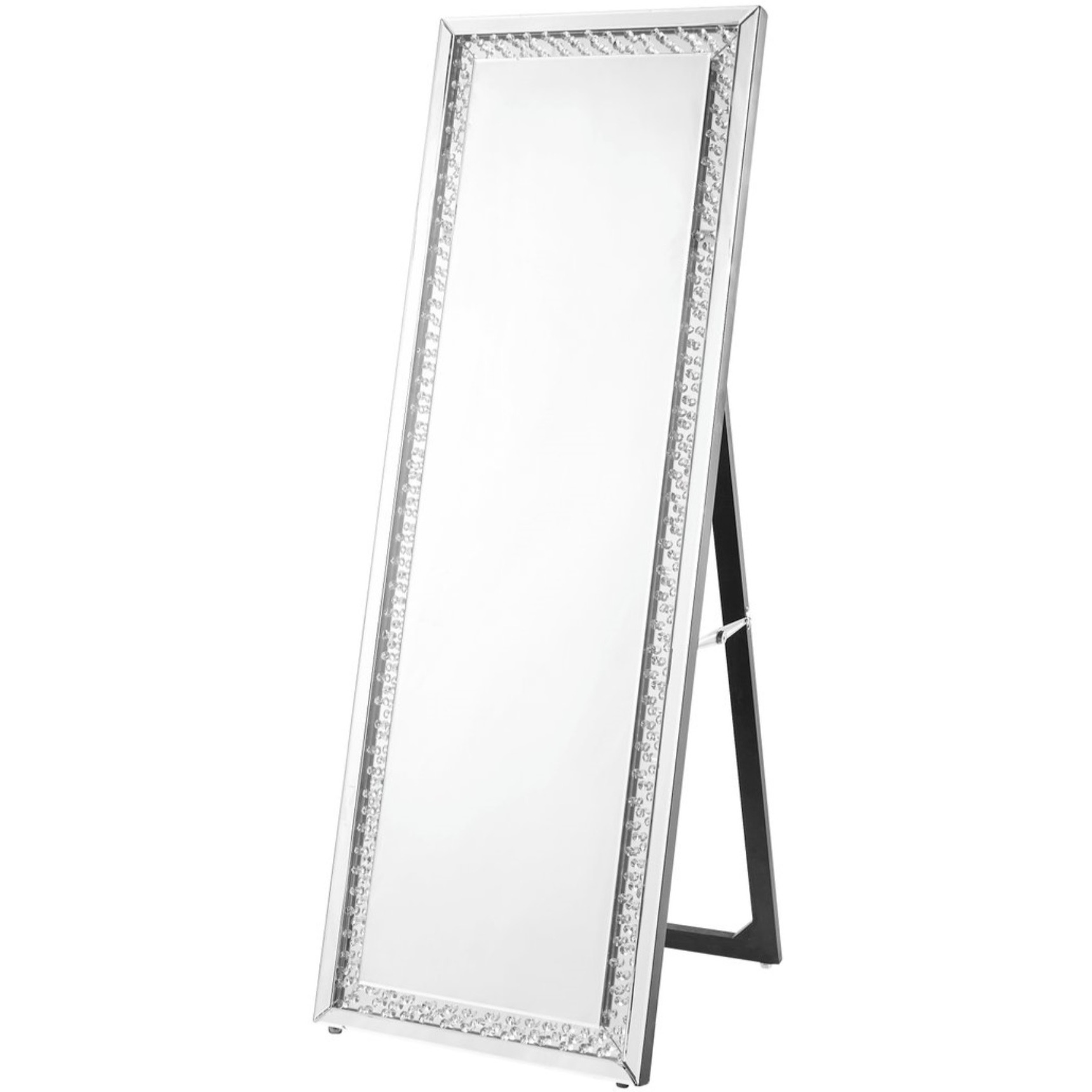 Sparkle 22 in. Contemporary Standing Full length Mirror in Clear