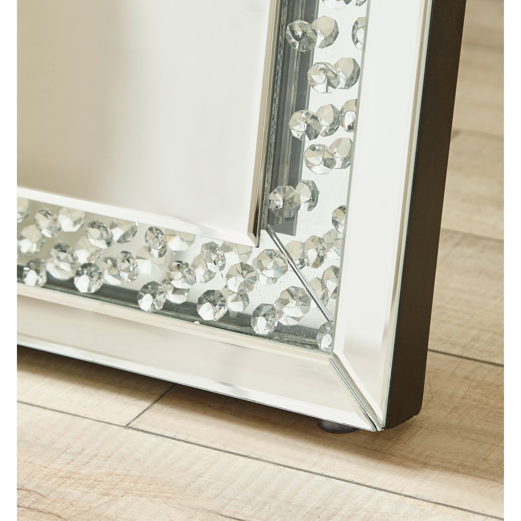 Sparkle 22 in. Contemporary Standing Full length Mirror in Clear