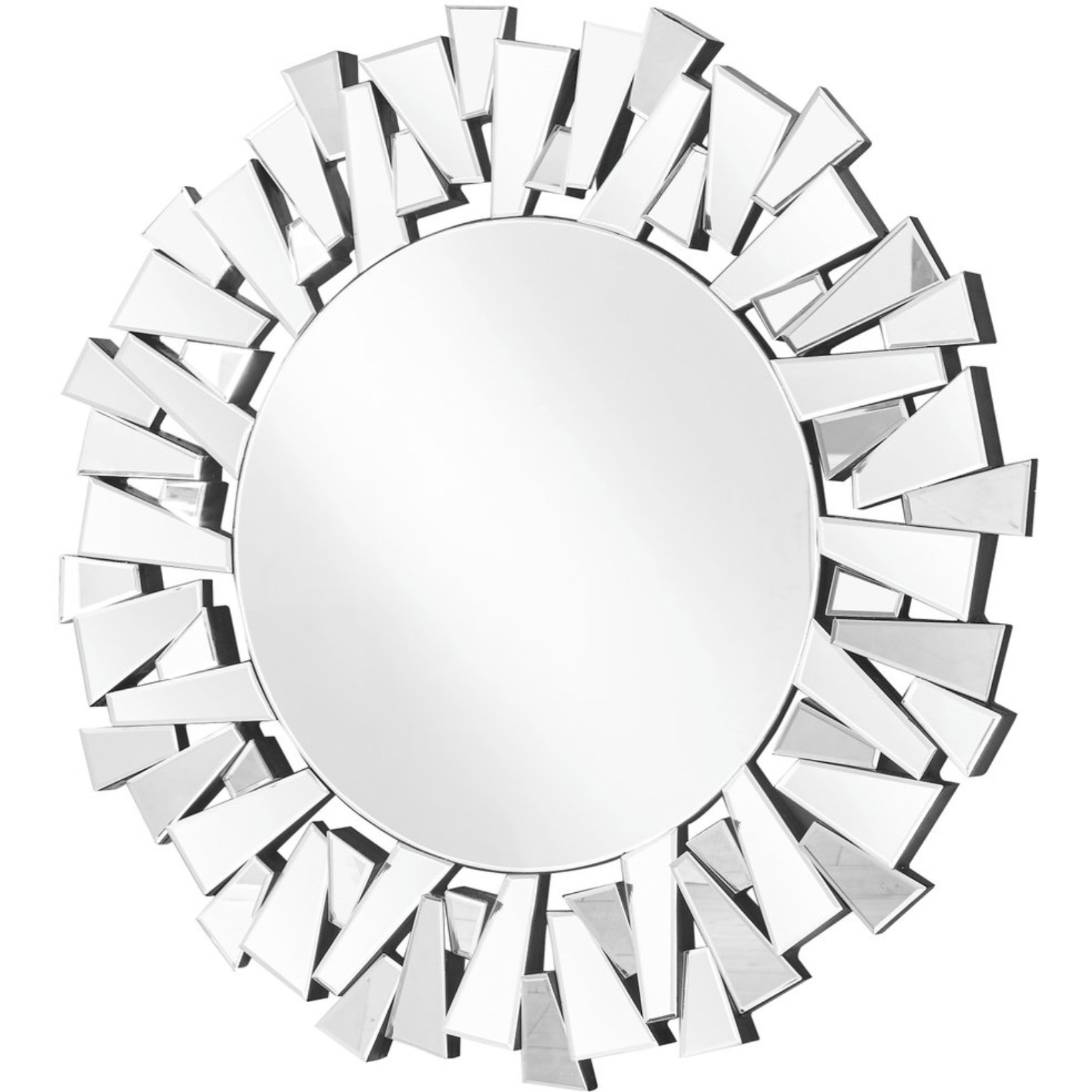 Sparkle 31.5 in. Contemporary Round Mirror in Clear