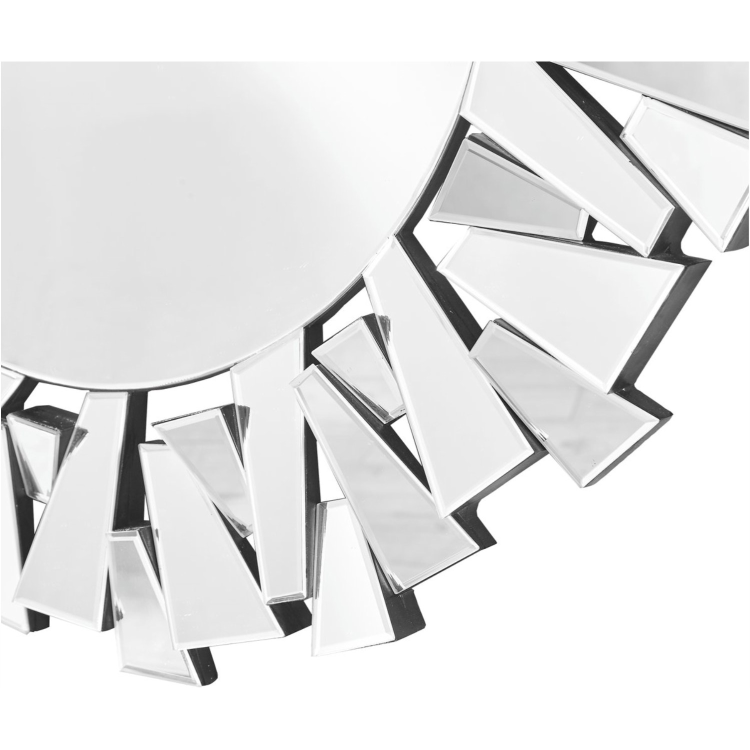 Sparkle 31.5 in. Contemporary Round Mirror in Clear