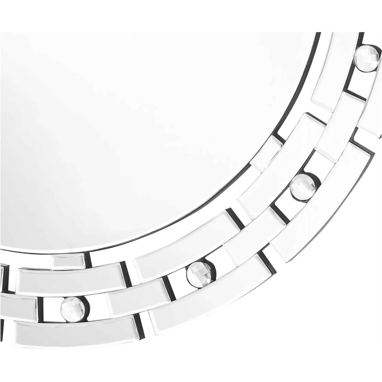 Sparkle 36 in. Contemporary Round Mirror in Clear