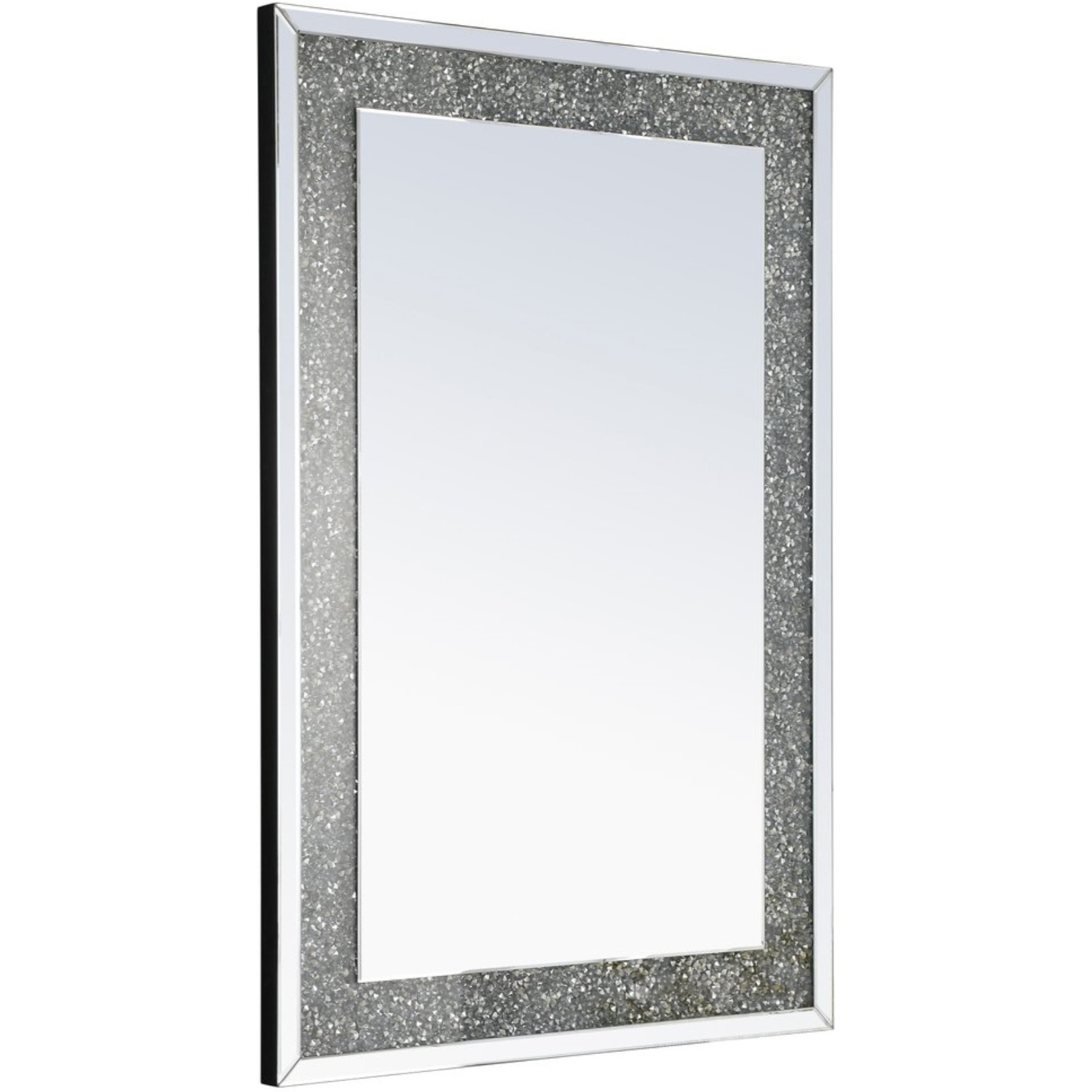 31.5 Inch Rectangle Crystal Mirror In Clear Finish
