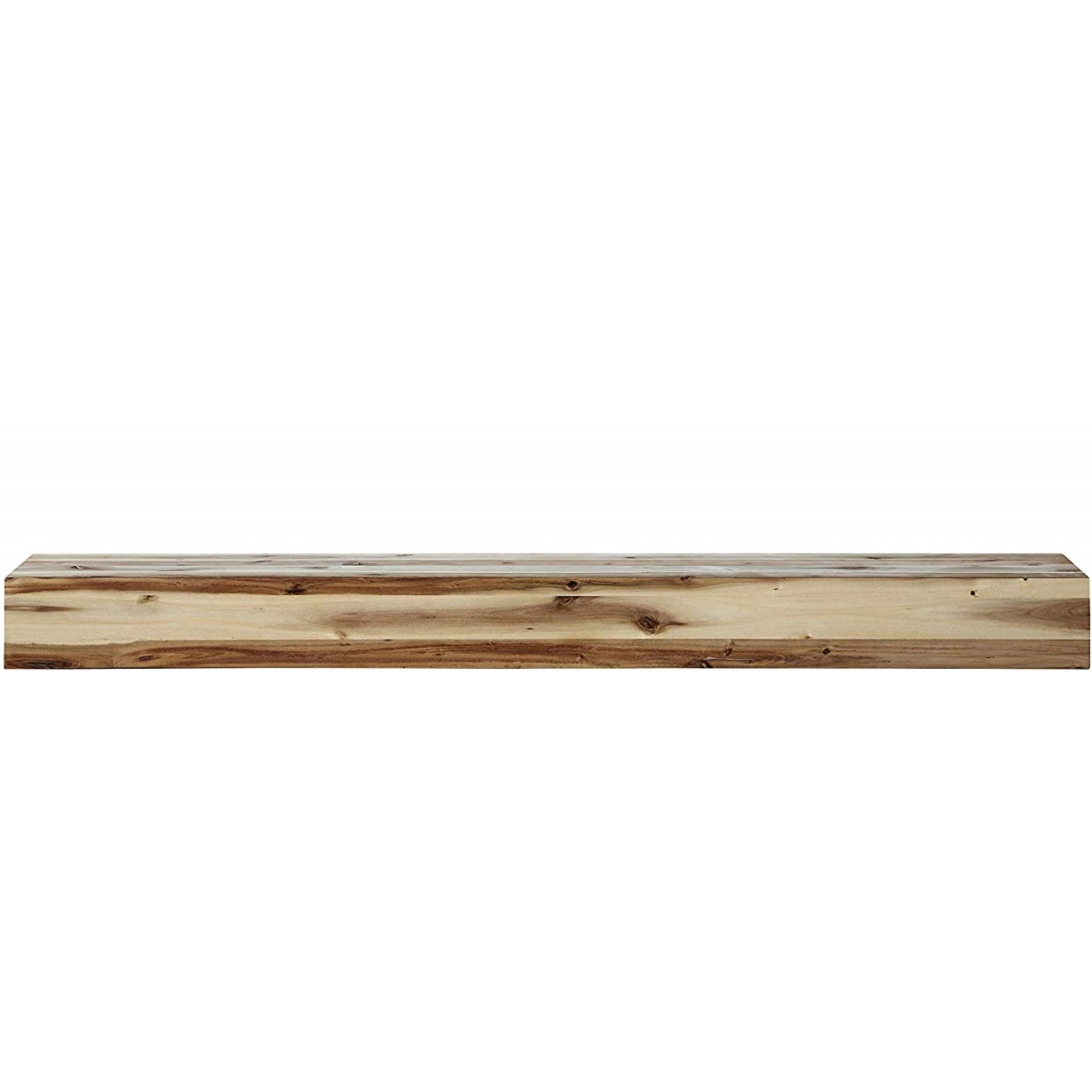 Acacia 48" Shelf or Mantel Shelf with Natural Finish and Distressing