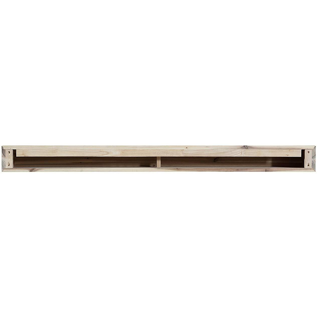 Acacia 48" Shelf or Mantel Shelf with Natural Finish and Distressing