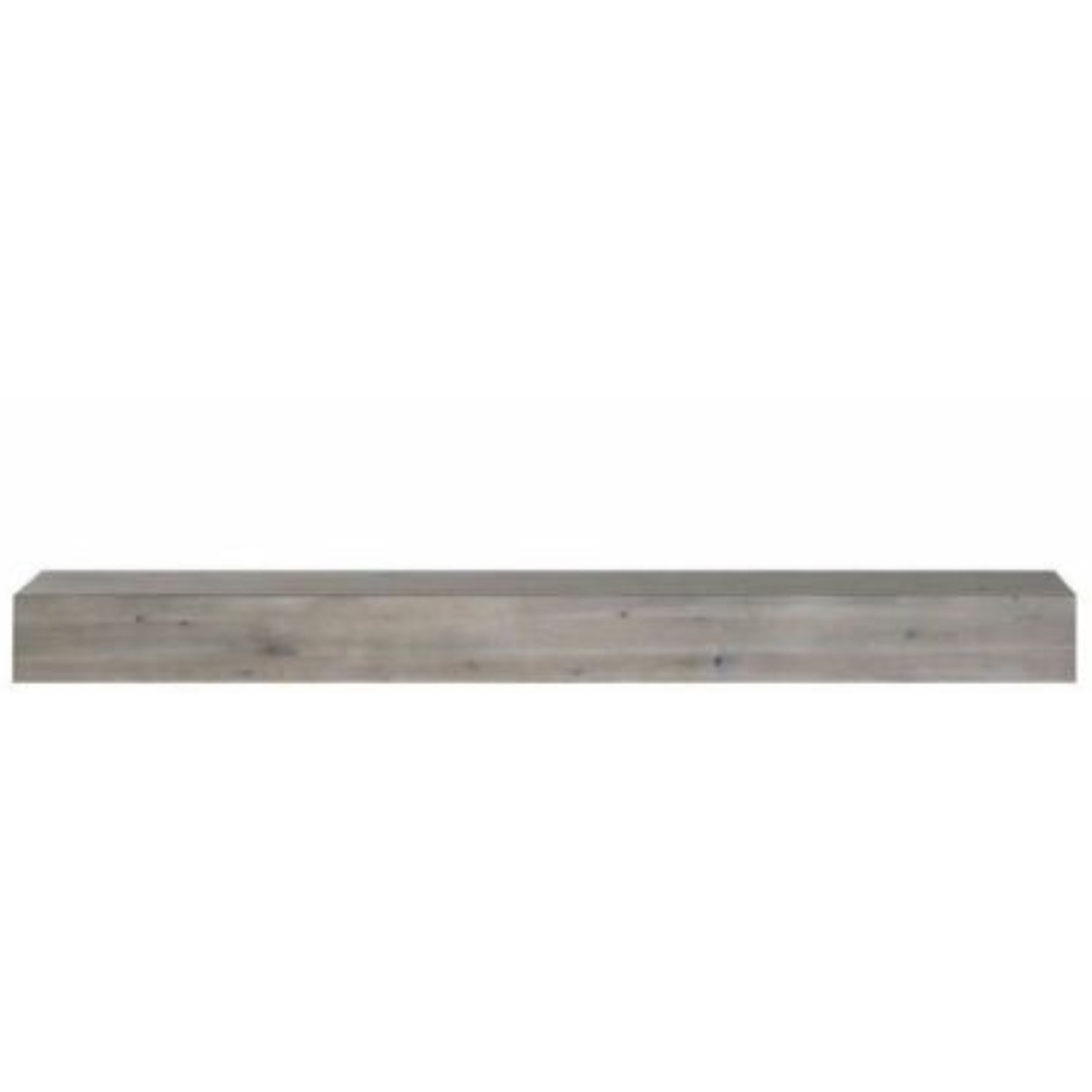 Acacia 72" Shelf or Mantel Shelf with Weathered Gray Finish and Natural Distressing