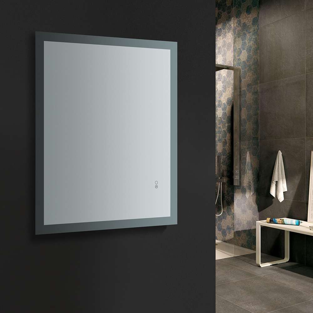 Fresca Angelo 36" Wide x 30" Tall Bathroom Mirror w/ Halo Style LED Lighting and Defogger