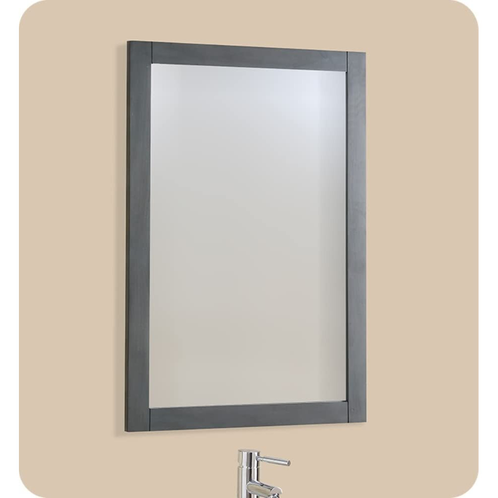 Fresca Manchester Regal 20" Gray Wood Veneer Traditional Bathroom Mirror