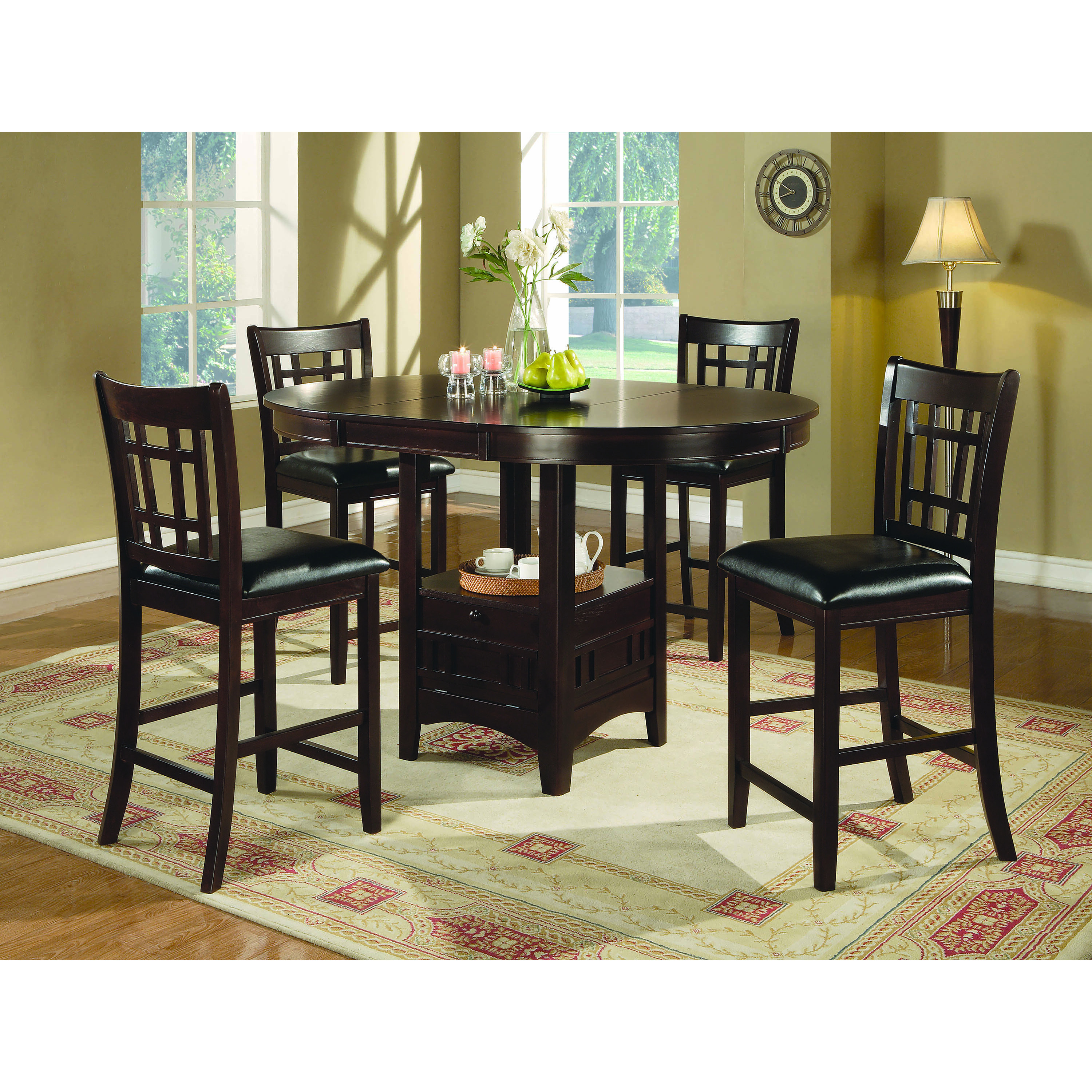 Lavon Transitional Espresso Counter-Height Chair