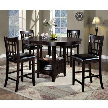 Lavon Transitional Espresso Counter-Height Chair