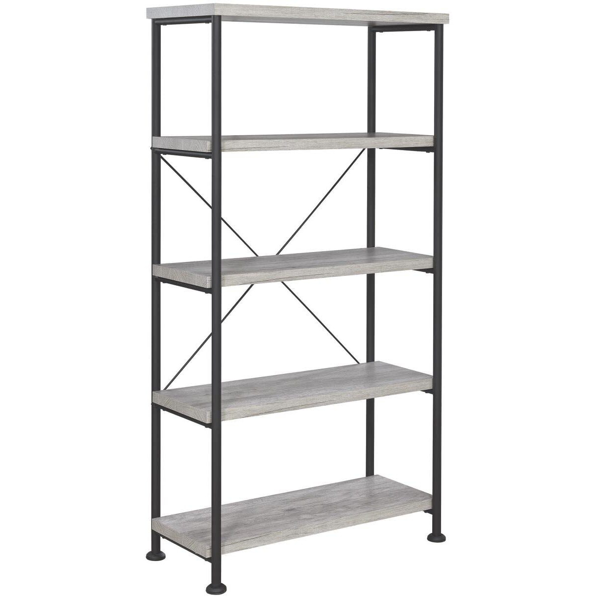 Guthrie Industrial Grey Driftwood Bookcase