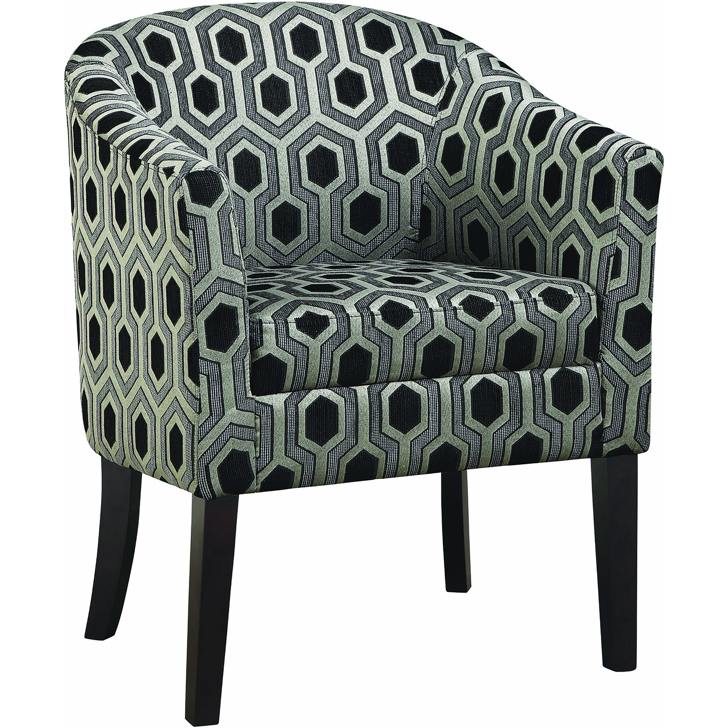 Charlotte Hexagon Print Accent Chair