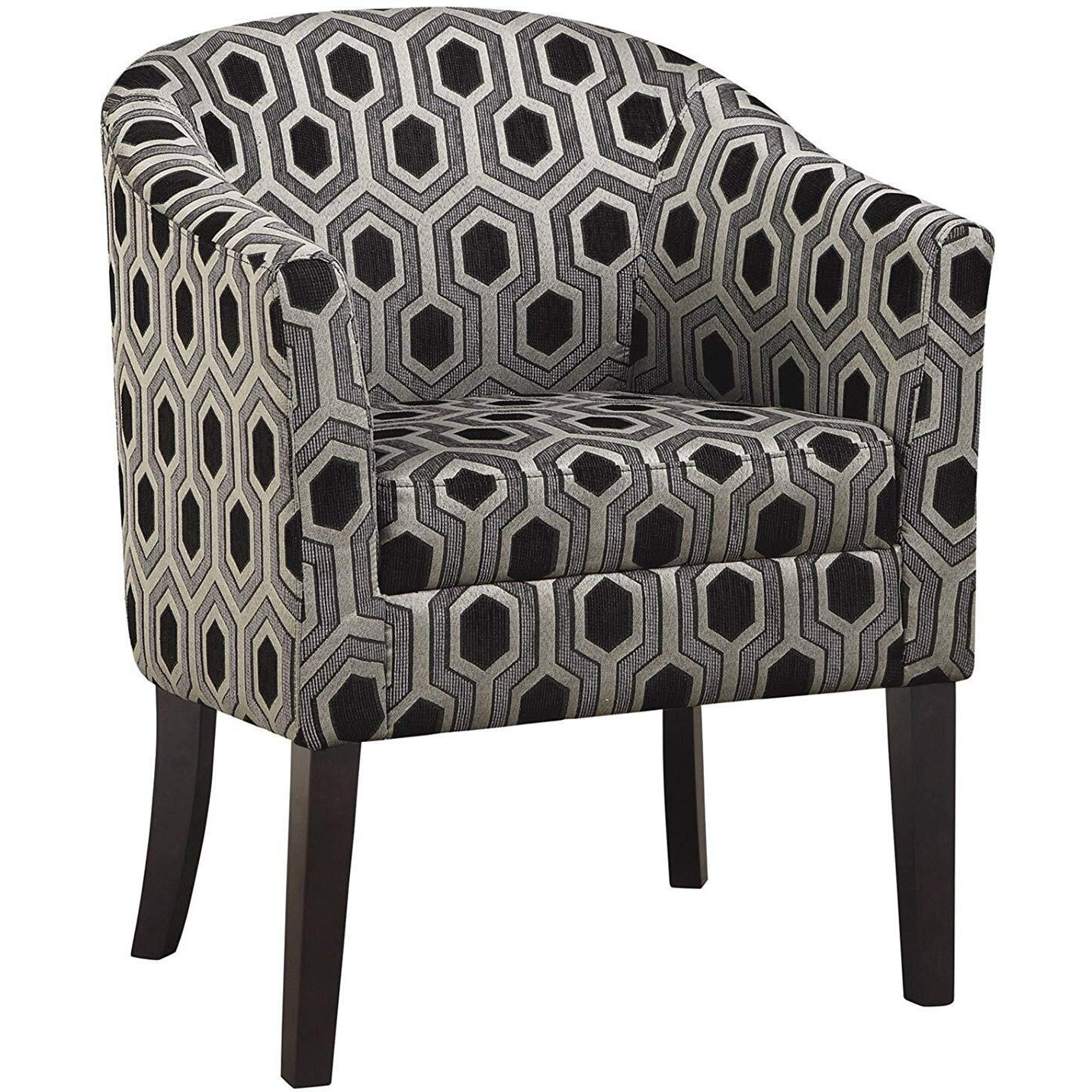 Charlotte Hexagon Print Accent Chair