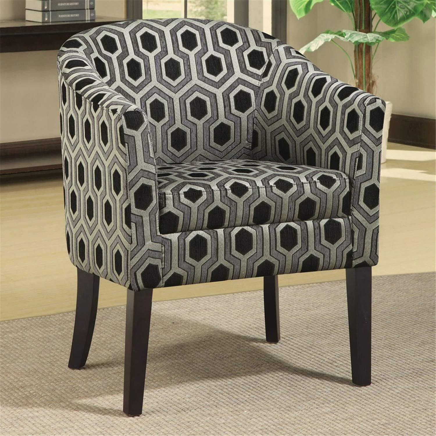 Charlotte Hexagon Print Accent Chair