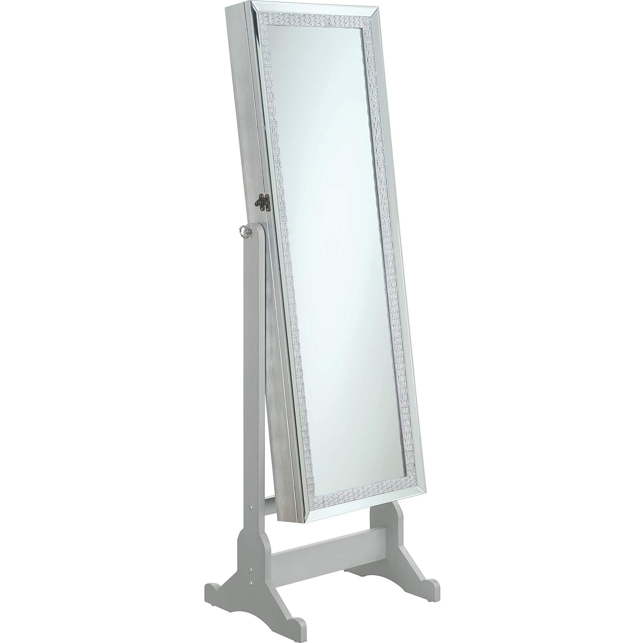 Traditional Mosaic Border Jewelry Cheval Mirror