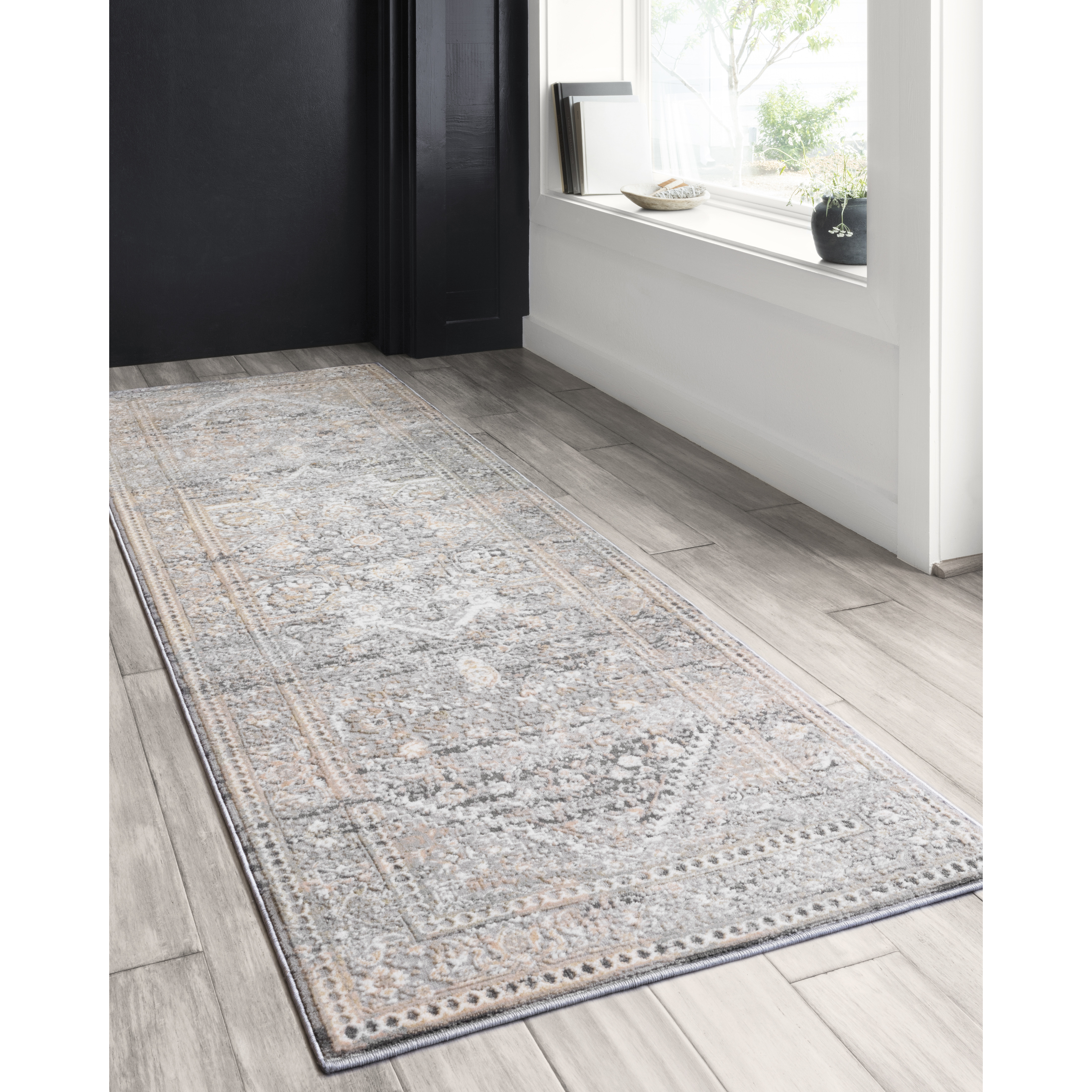 Lucia 2'-0" X 3'-0" Rug, Grey / Sunset
