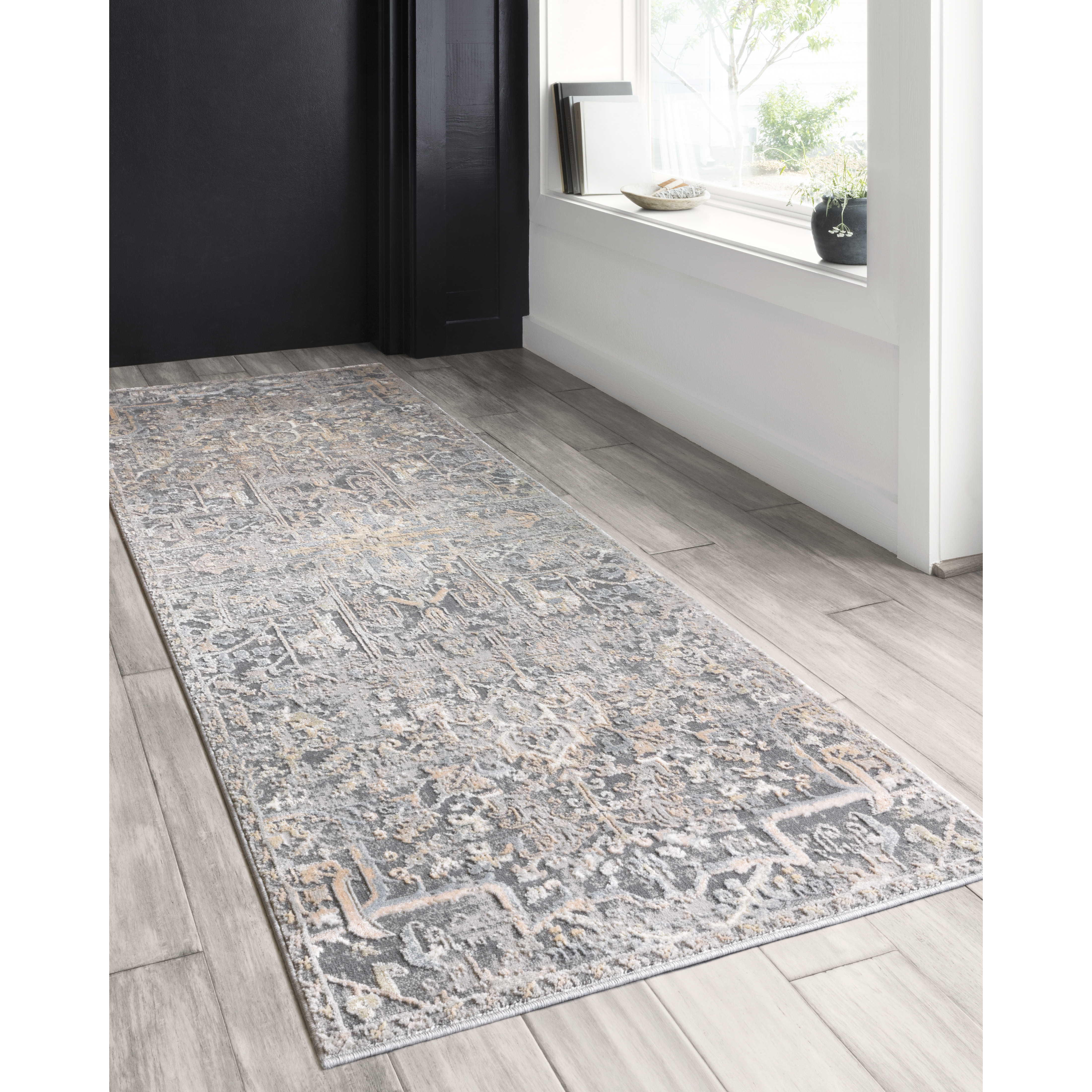 Lucia 2'-8" X 10' Rug, Charcoal / Multi