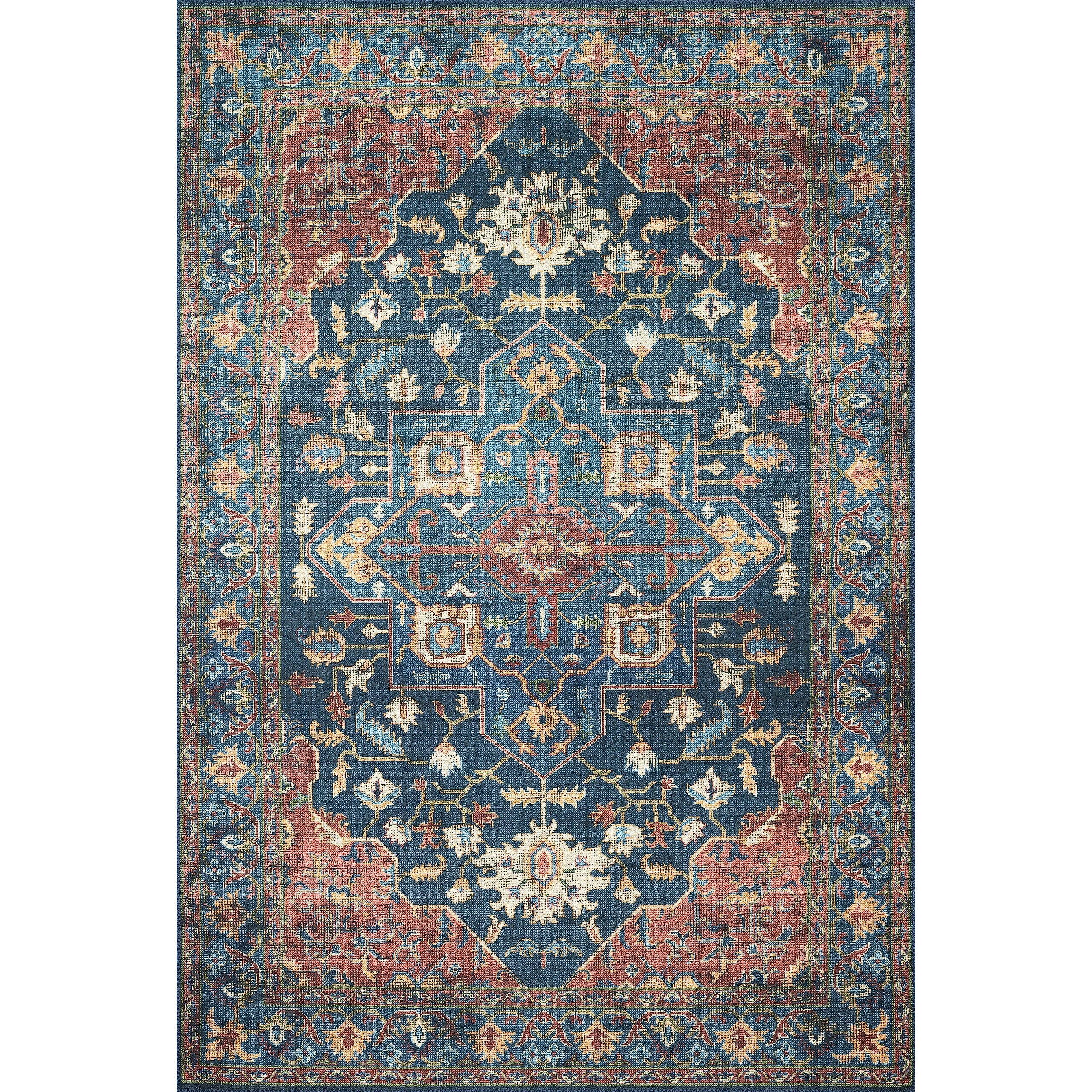 Skye 3'-6" X 5'-6" Rug, Denim / Brick