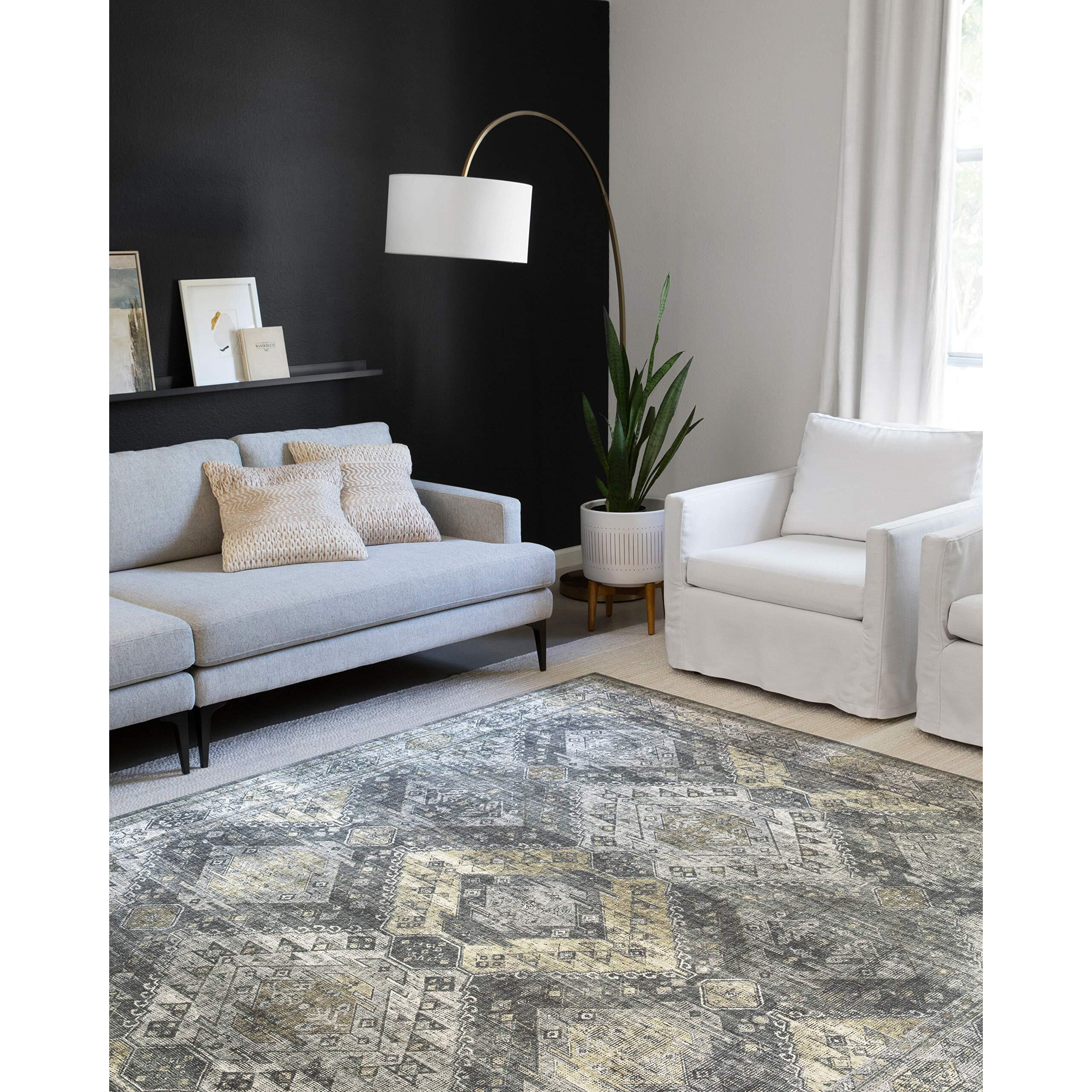 Skye 2'-3" X 3'-9" Rug, Graphite / Silver
