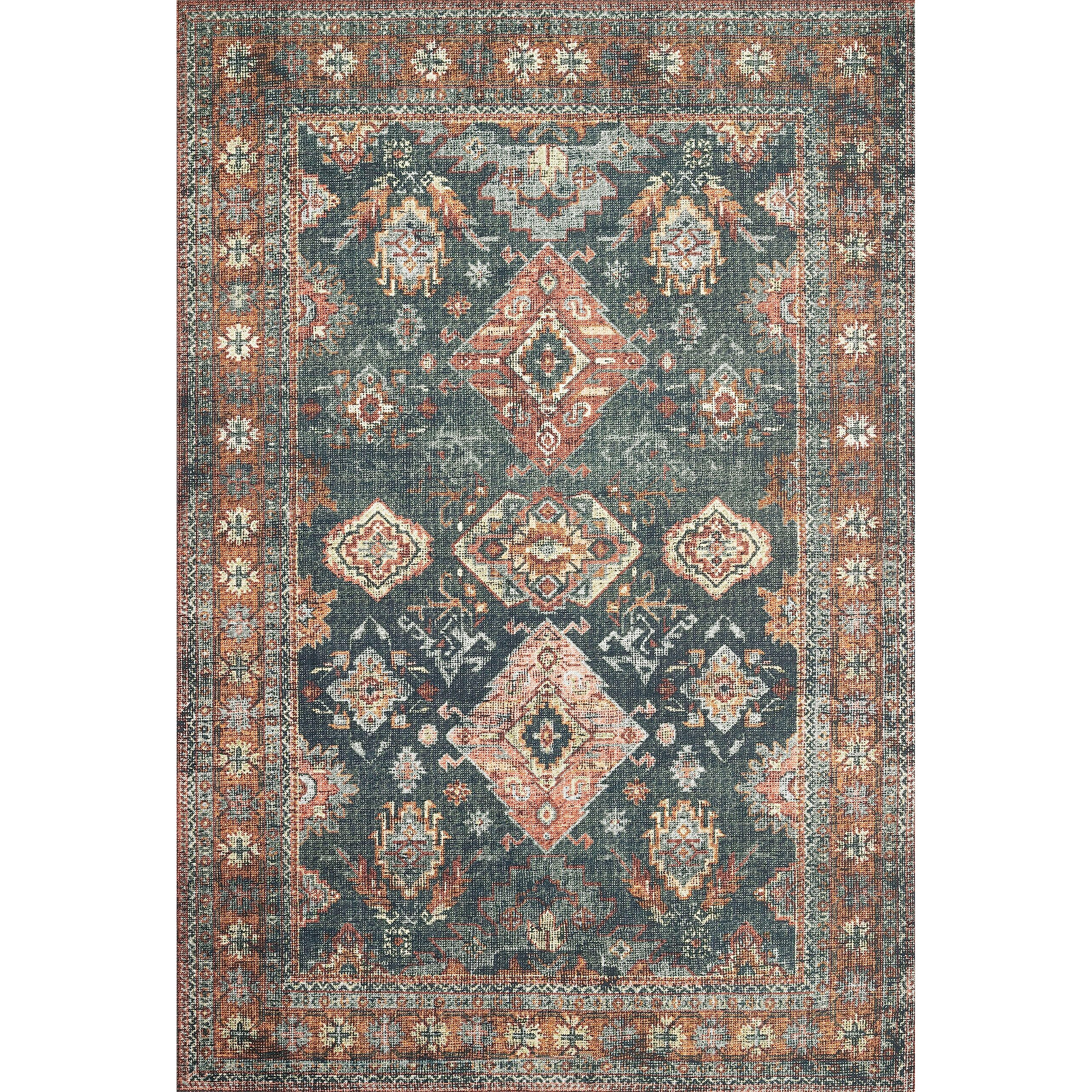 Skye 3'-6" X 5'-6" Rug, Sea / Rust