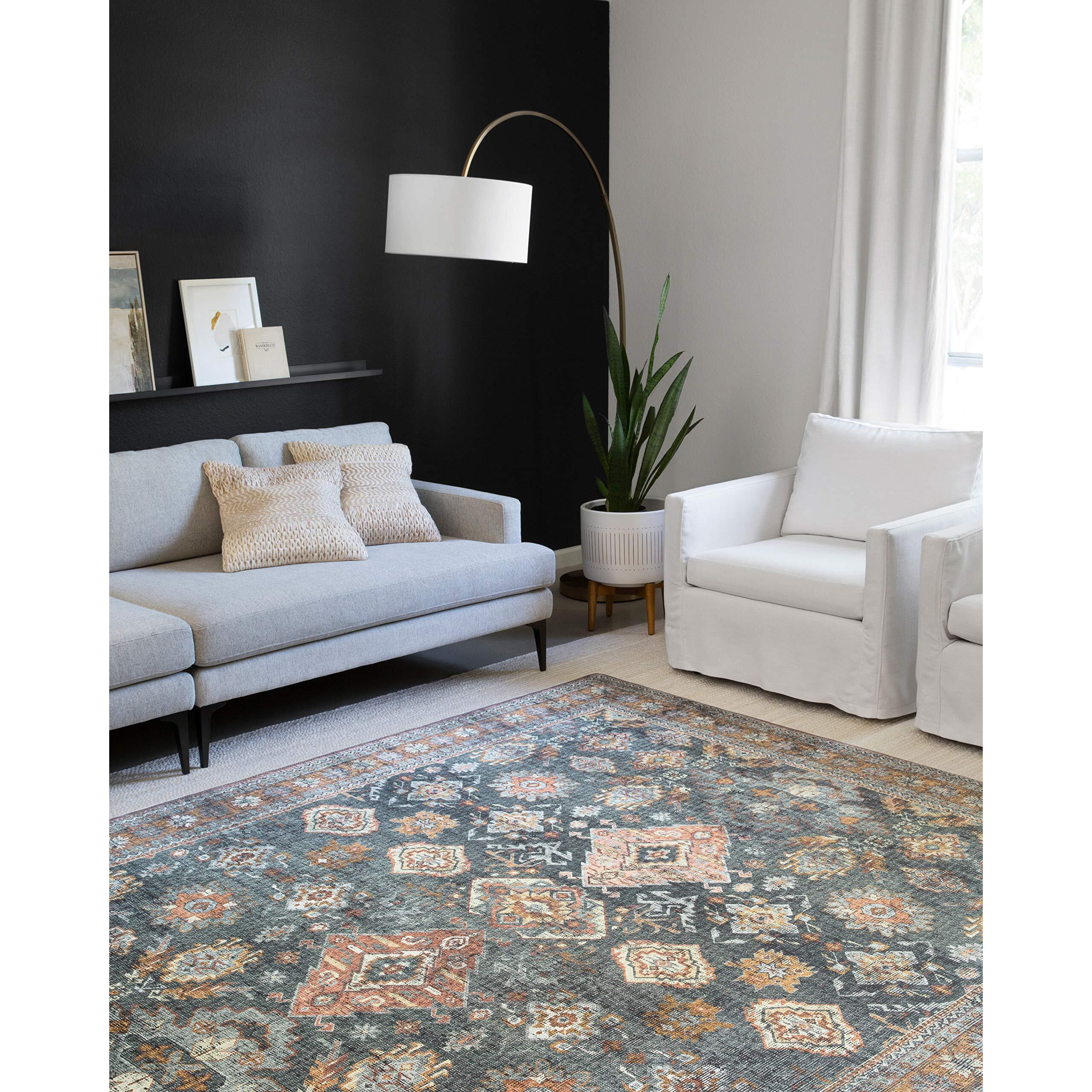 Skye 3'-6" X 5'-6" Rug, Sea / Rust