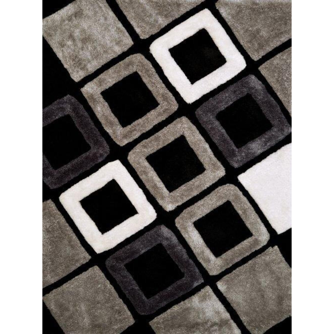 United Weavers Finesse Plush Black Accent Rug  1'10 X 3'