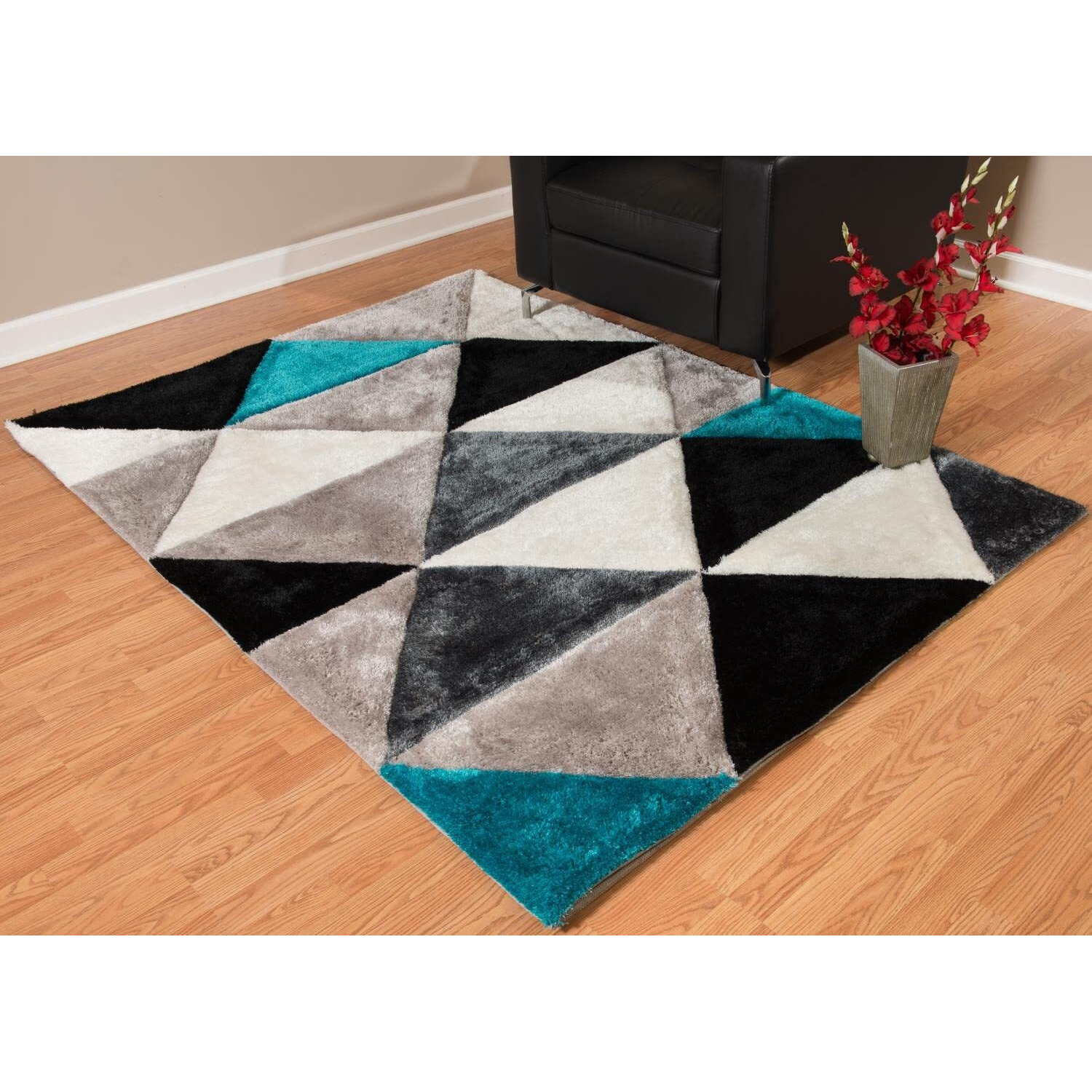 United Weavers Finesse Opulent Aqua Oversize Rug   7'10 X 10'6