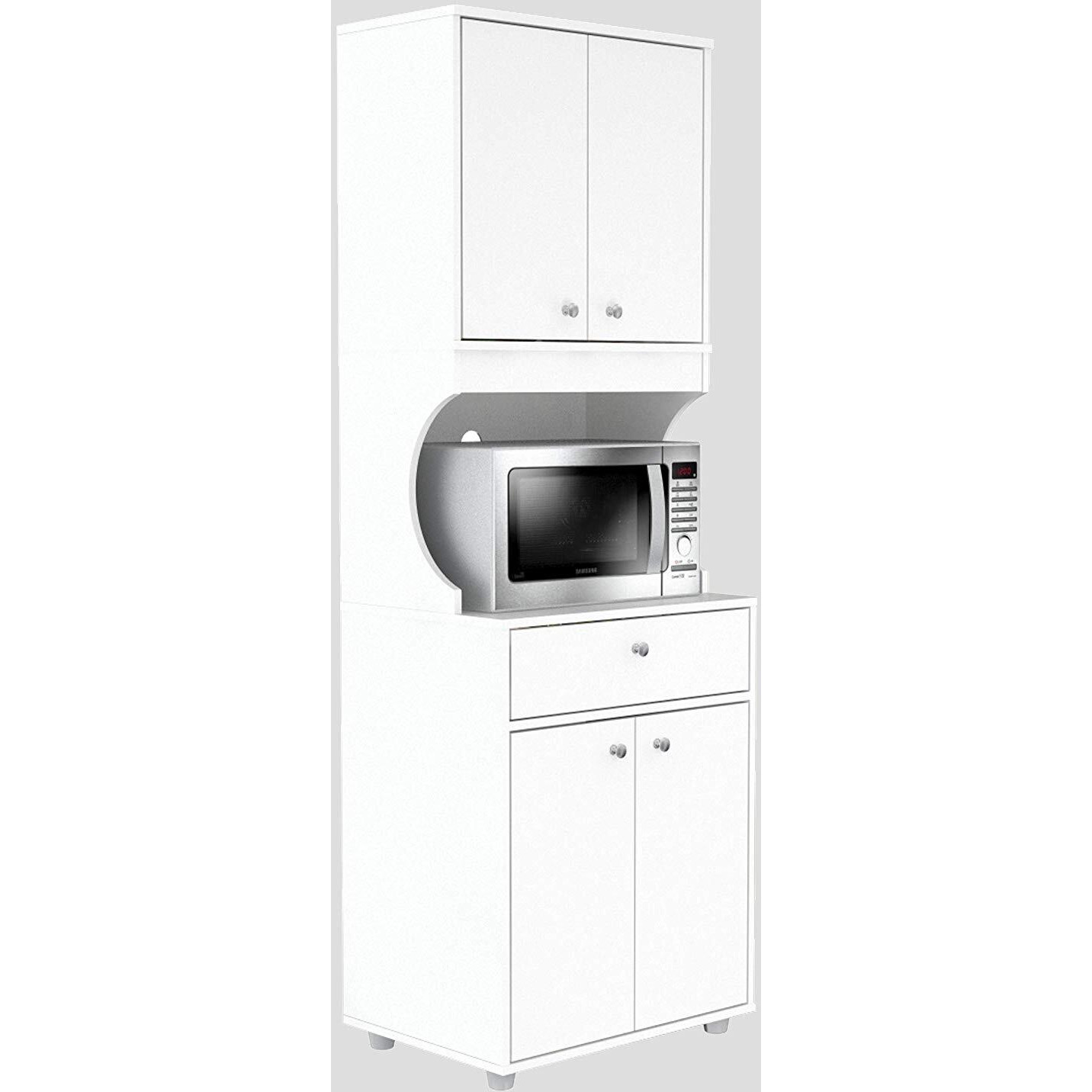 Kitchen/Microwave 1-Drawer/4-Door Storage Cabinet with Open Space