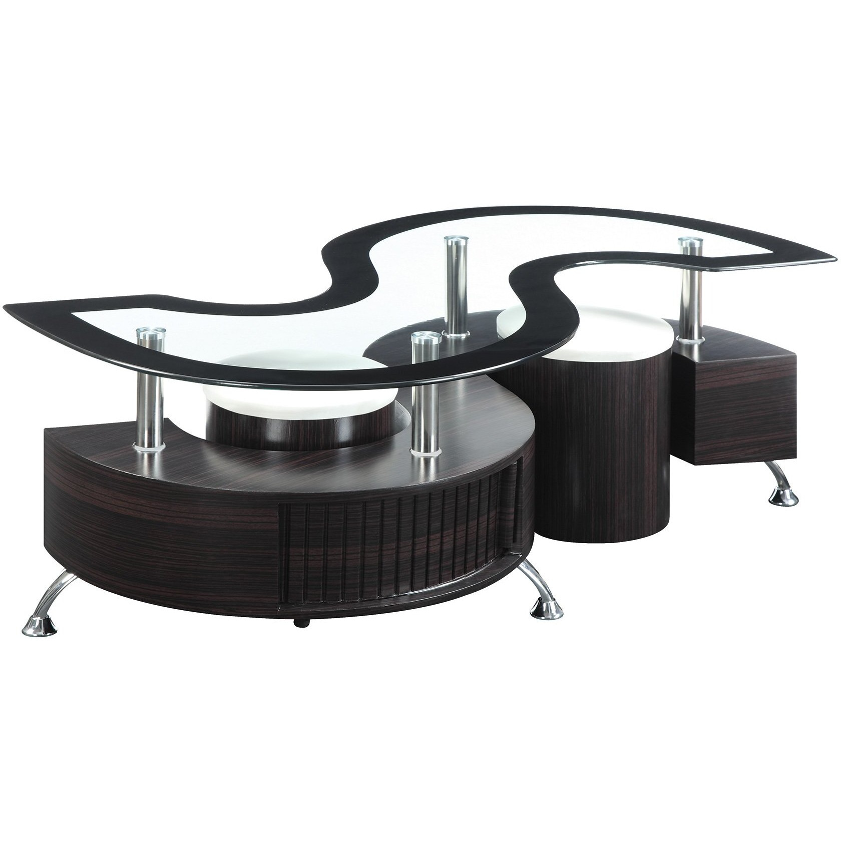 Delange Motion White Coffee Table