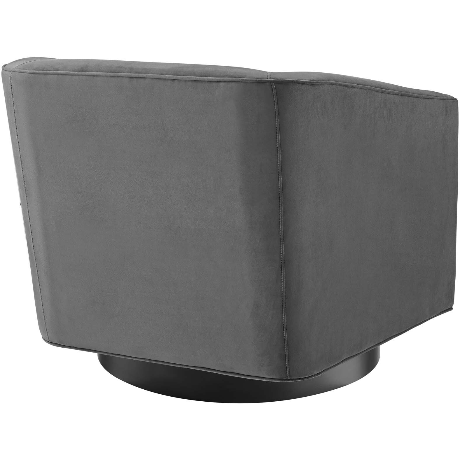 Twist Accent Lounge Performance Velvet Swivel Chair