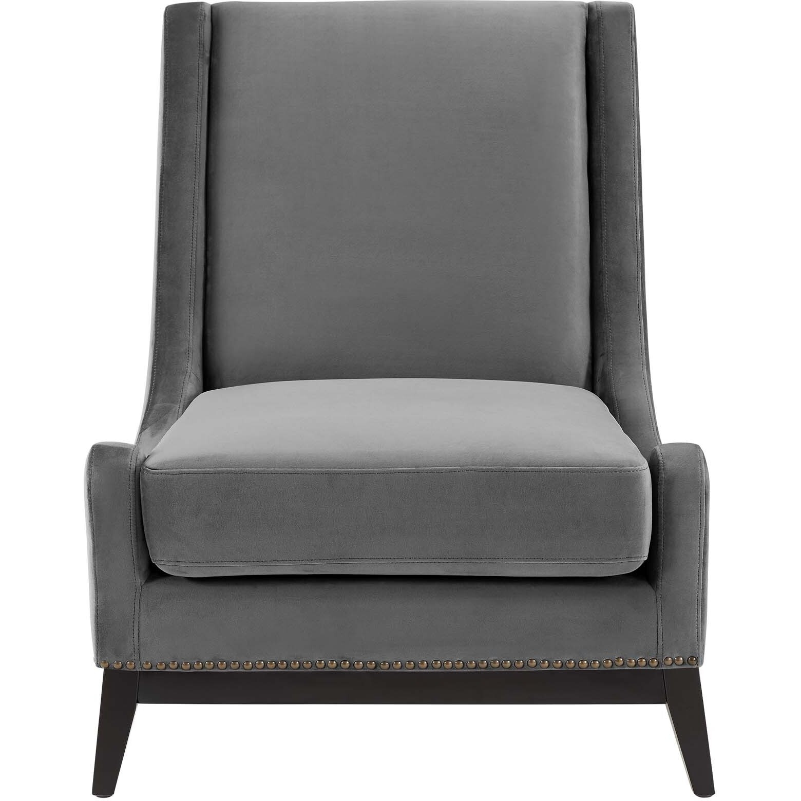 Confident Accent Upholstered Performance Velvet Lounge Chair